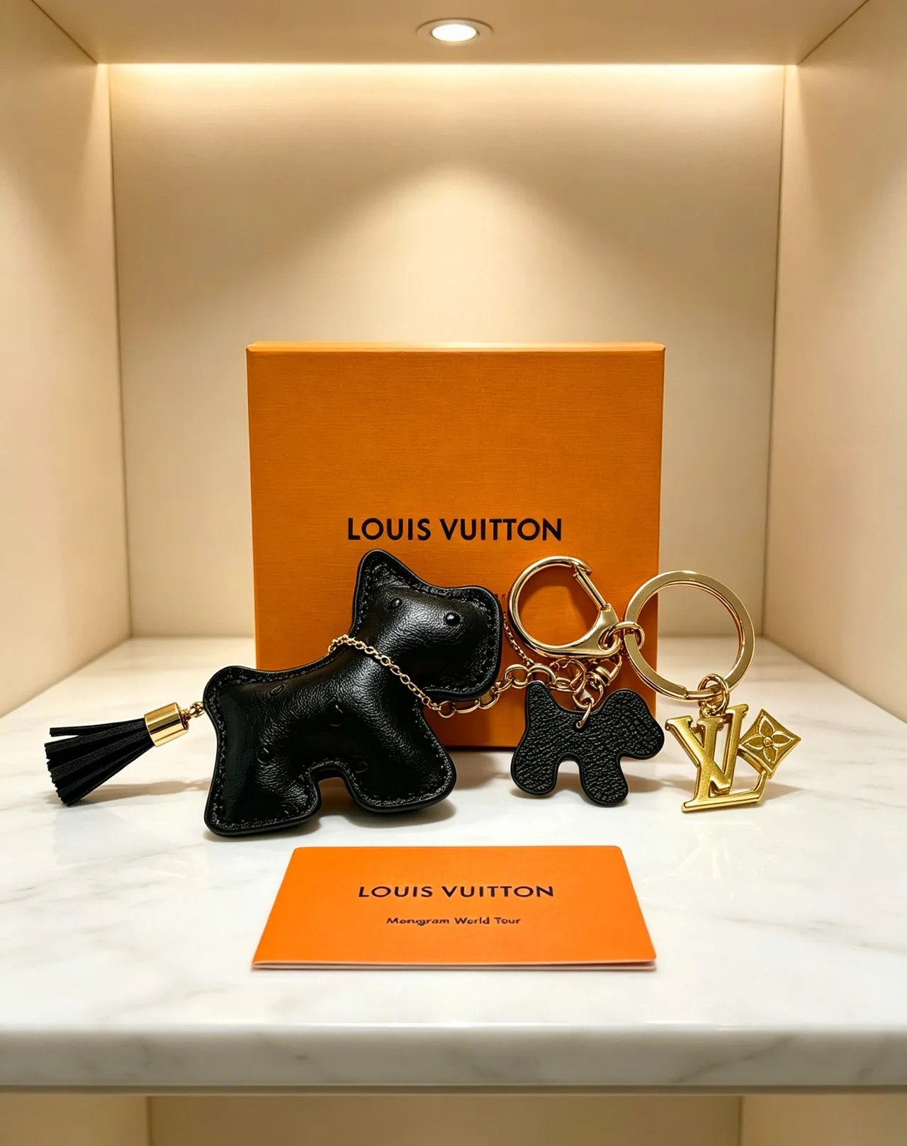 Louis Vuitton Dog Keychain in Black · view 1