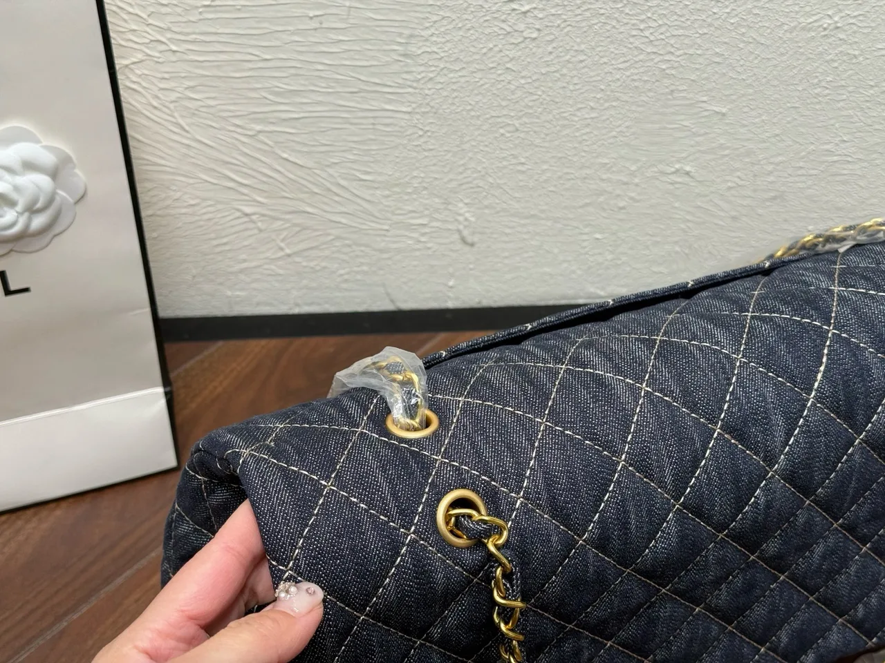 Chanel Denim Denim Flap Shoulder Bag in Blue · view 6