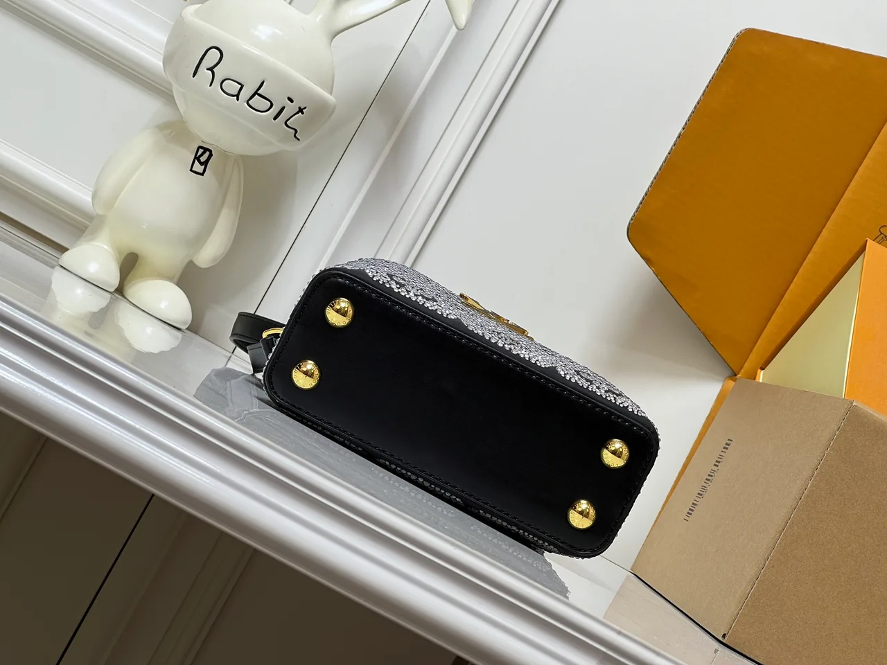 Louis Vuitton Cowhide Top-Handle Bag in Black · view 7