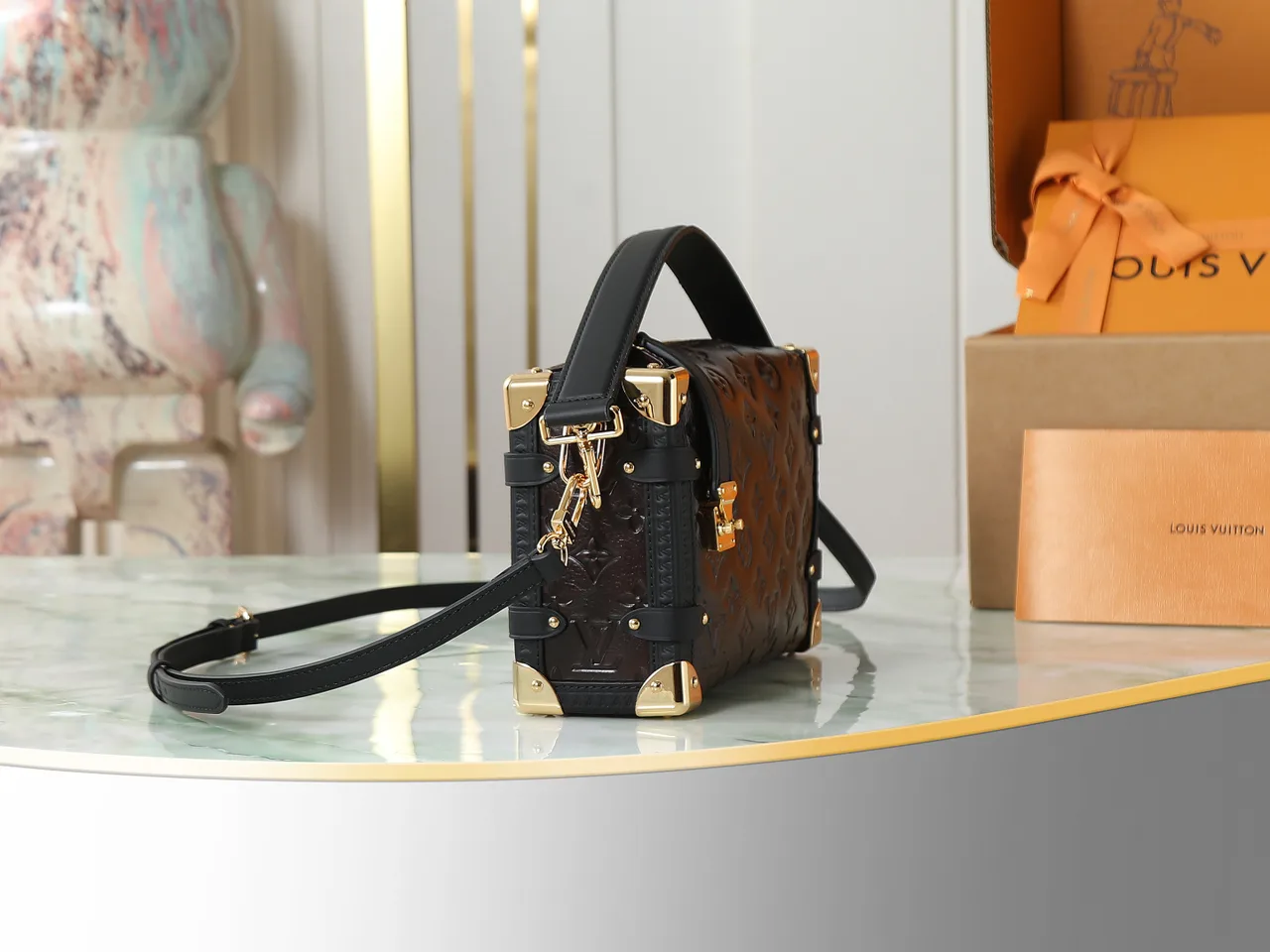 Louis Vuitton Leather Handbag in Brown · view 2