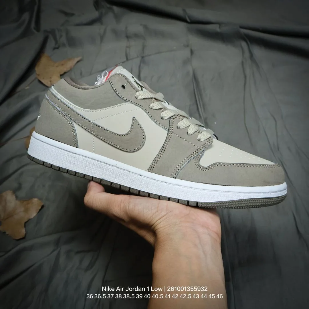 Nike Suede-Look Low-Top Sneakers in Grey · view 2