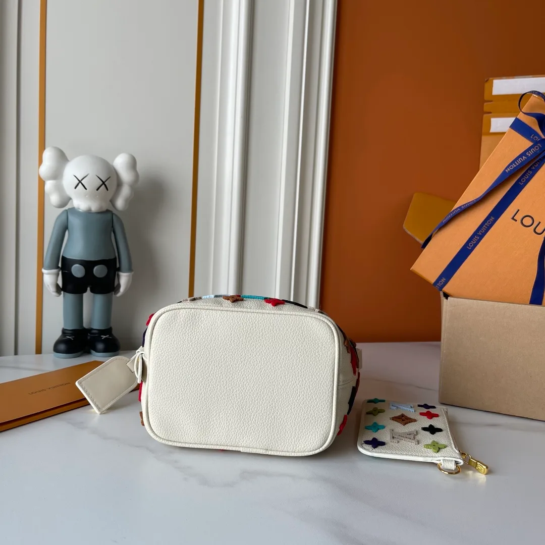 Louis Vuitton Cowhide All In BB Bucket Bag in White · view 5