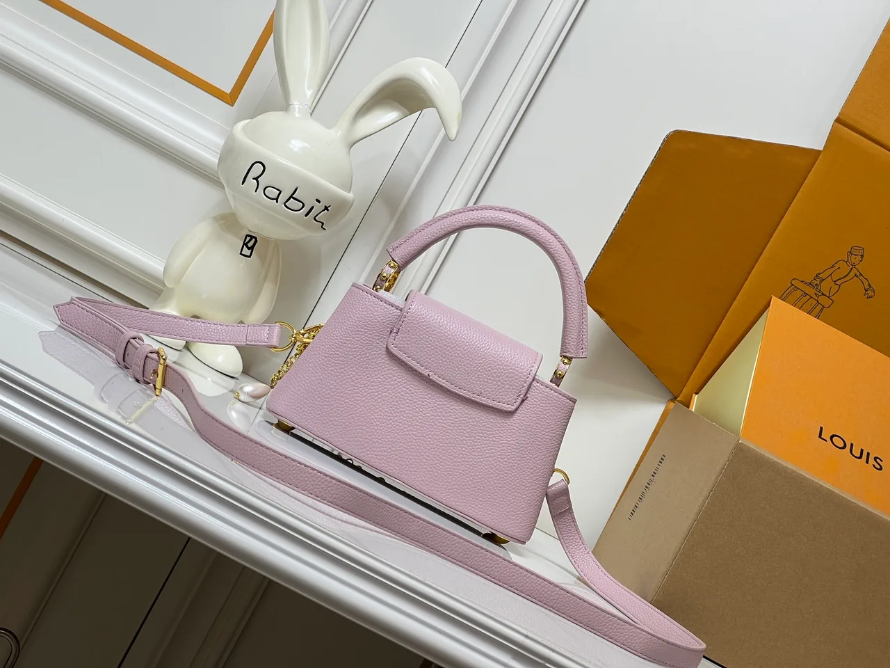 Louis Vuitton Cowhide Handbag in Purple · view 3