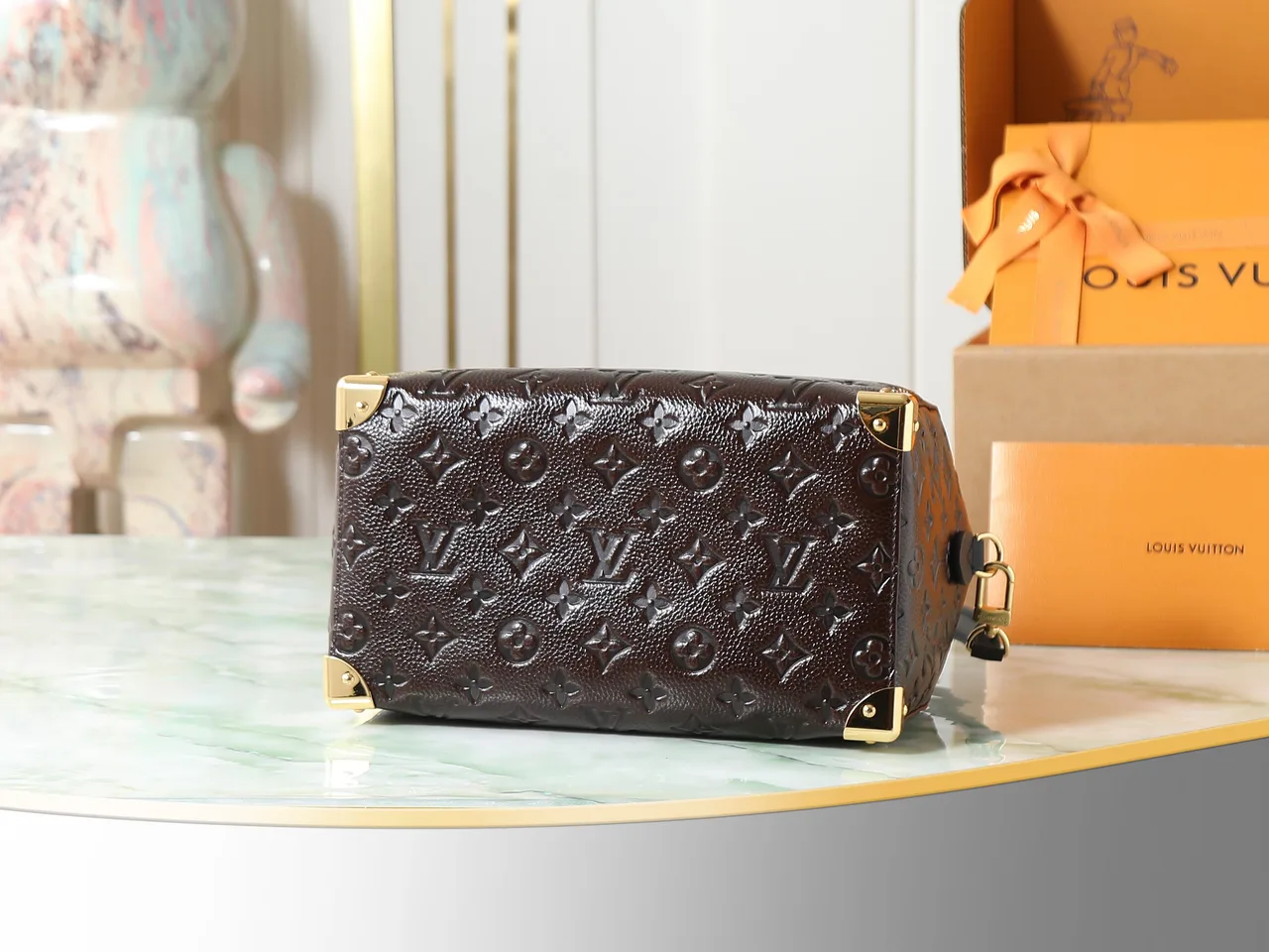 Louis Vuitton Speedy Leather Smooth Handbag in Brown · view 4
