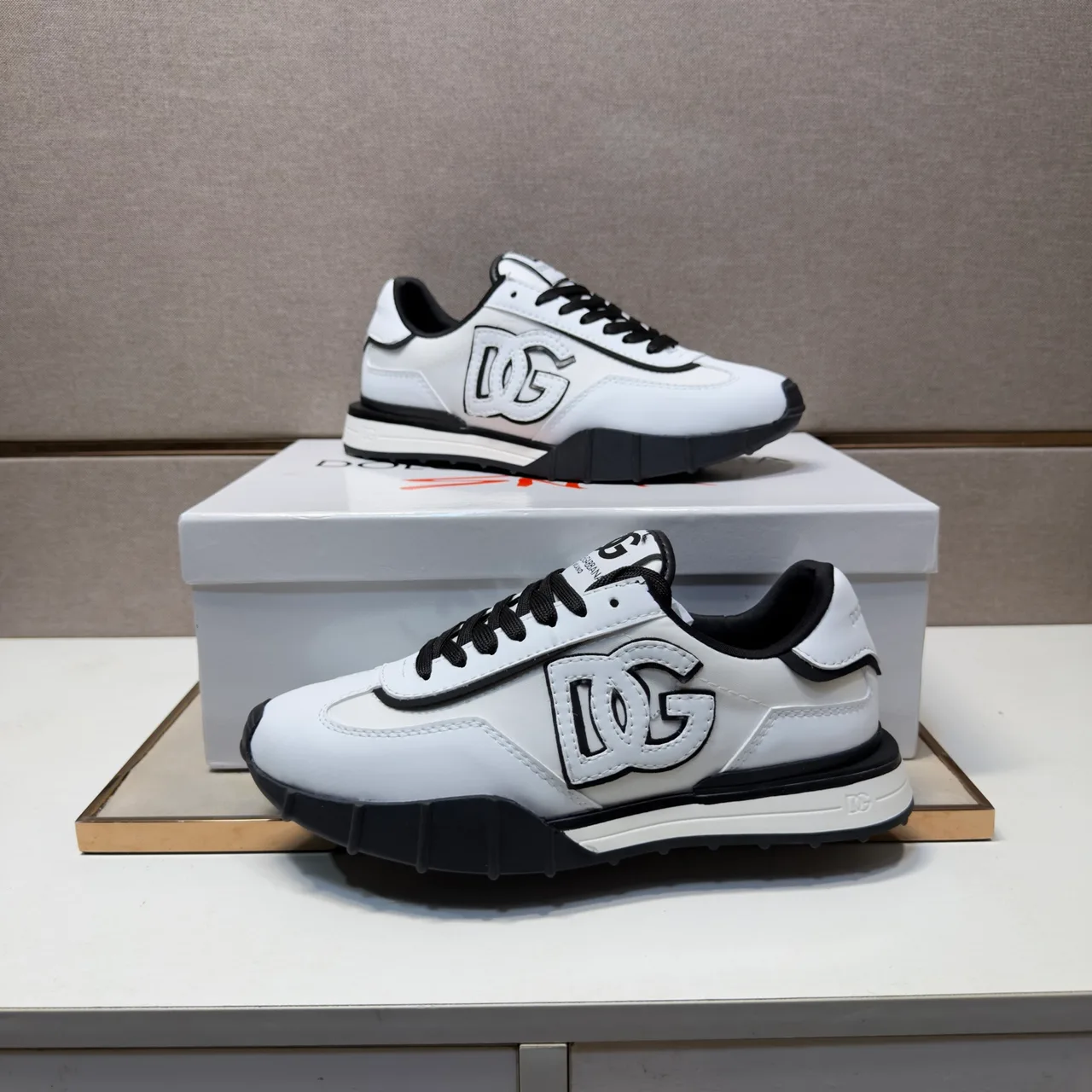 Dolce & Gabbana Glossy Sneakers in White · view 3