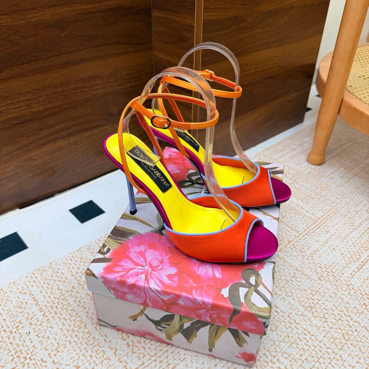 Dolce & Gabbana Heeled Sandals in Orange · view 1