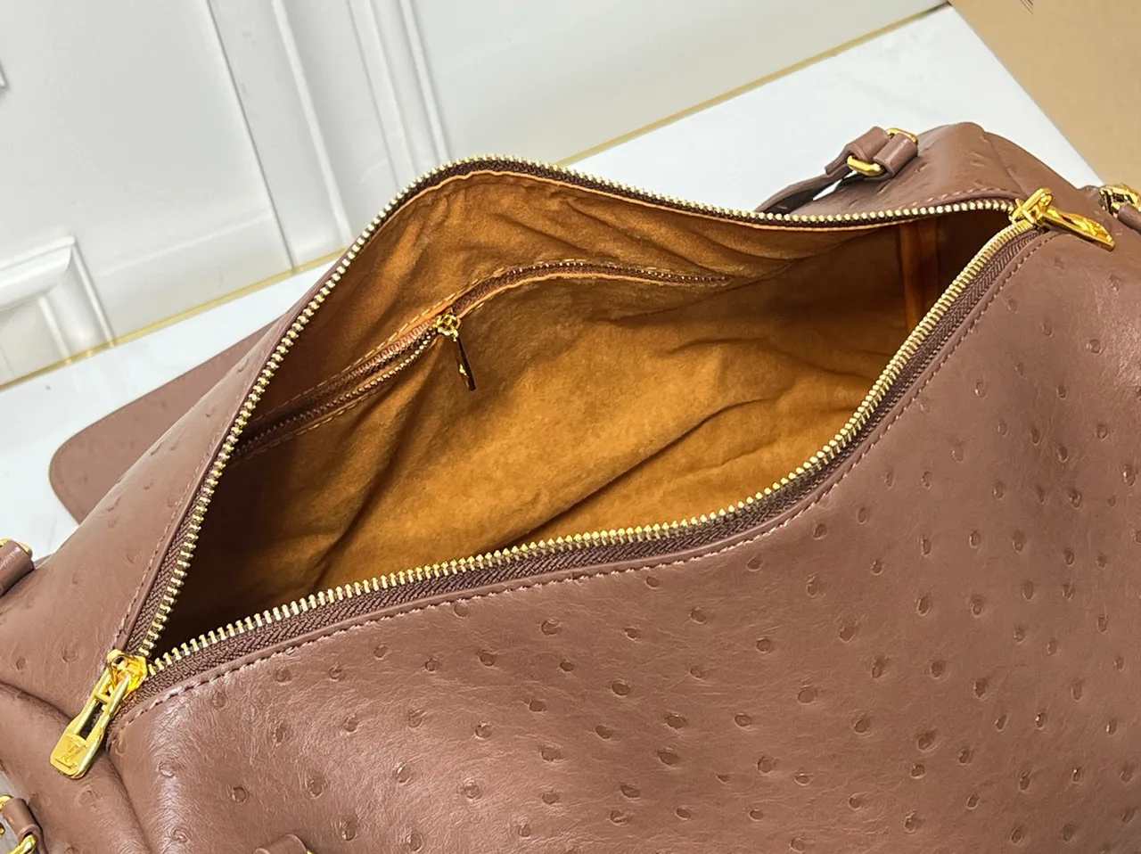 Louis Vuitton Cowhide Canvas Duffel Bag in Brown · view 8