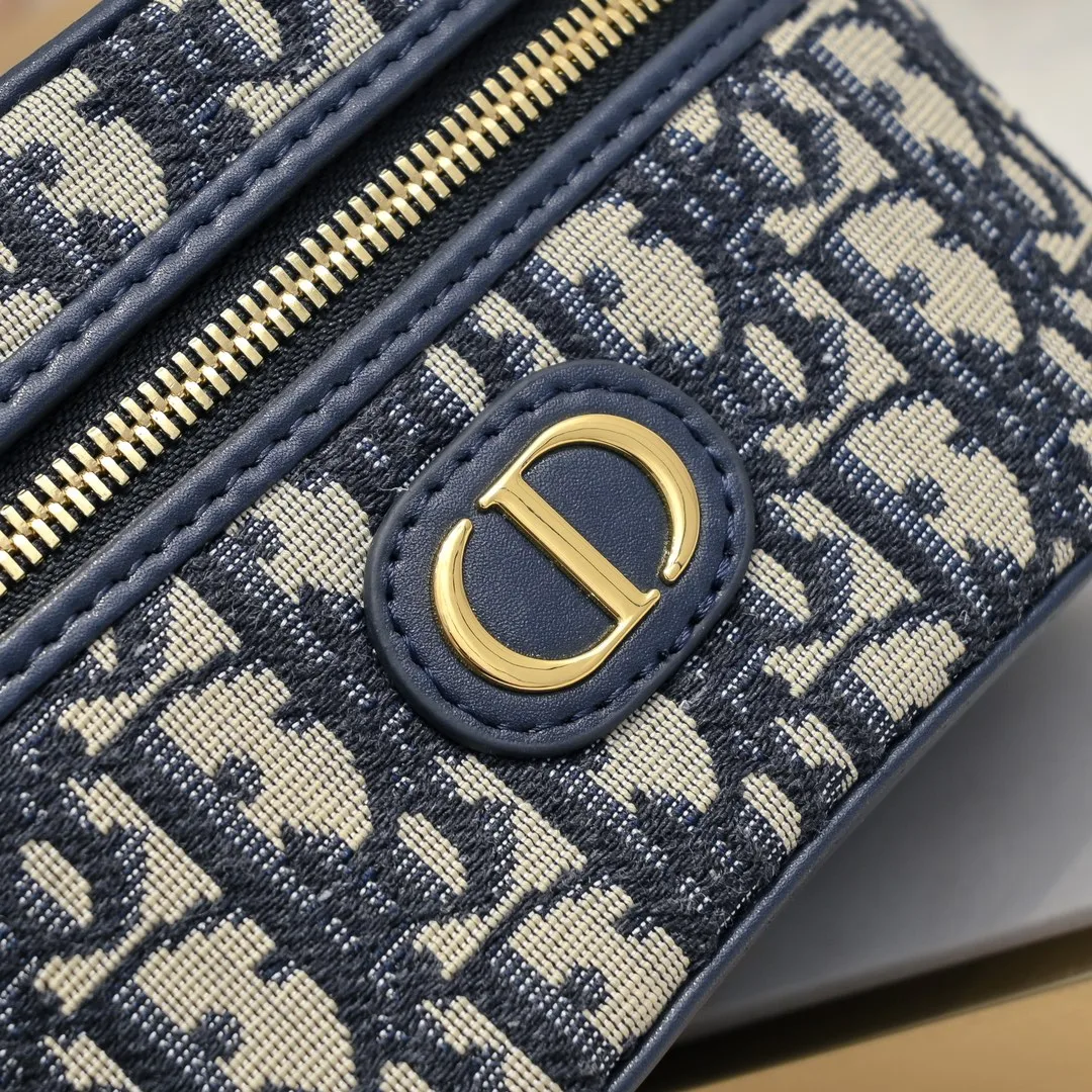 Dior Monogram Zip Vanity Case in Blue · view 6