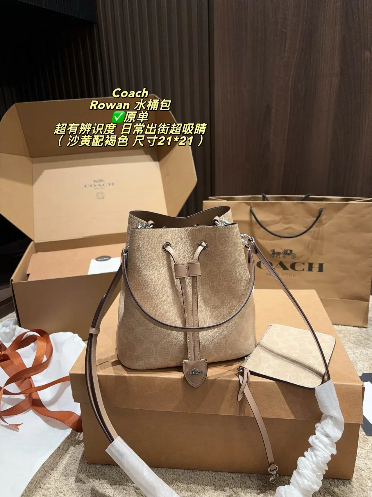 Coach Bucket Bag in Beige · view 1