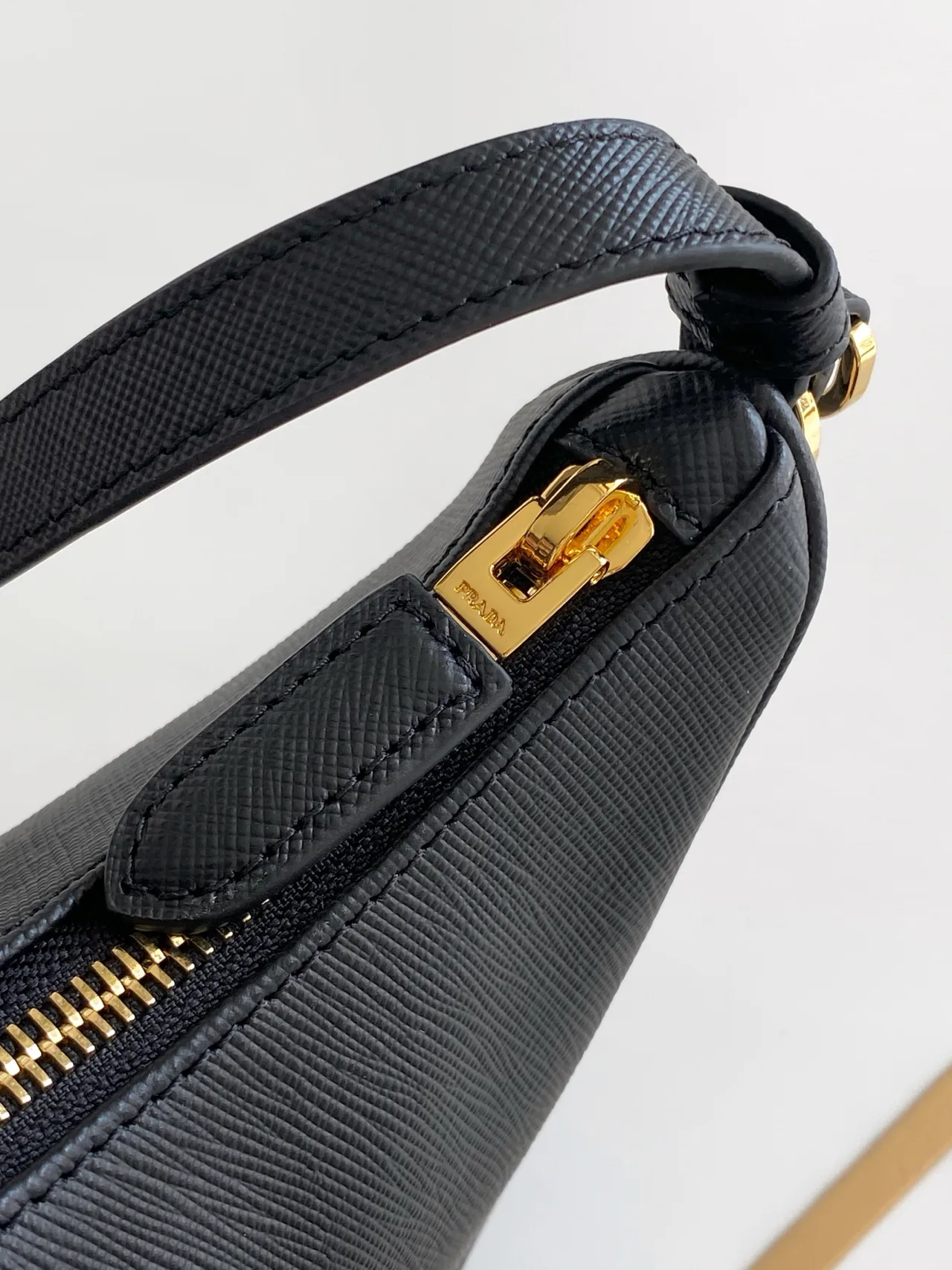 Prada Re-Edition 2005 Saffiano Leather Shoulder Bag in Black · view 7