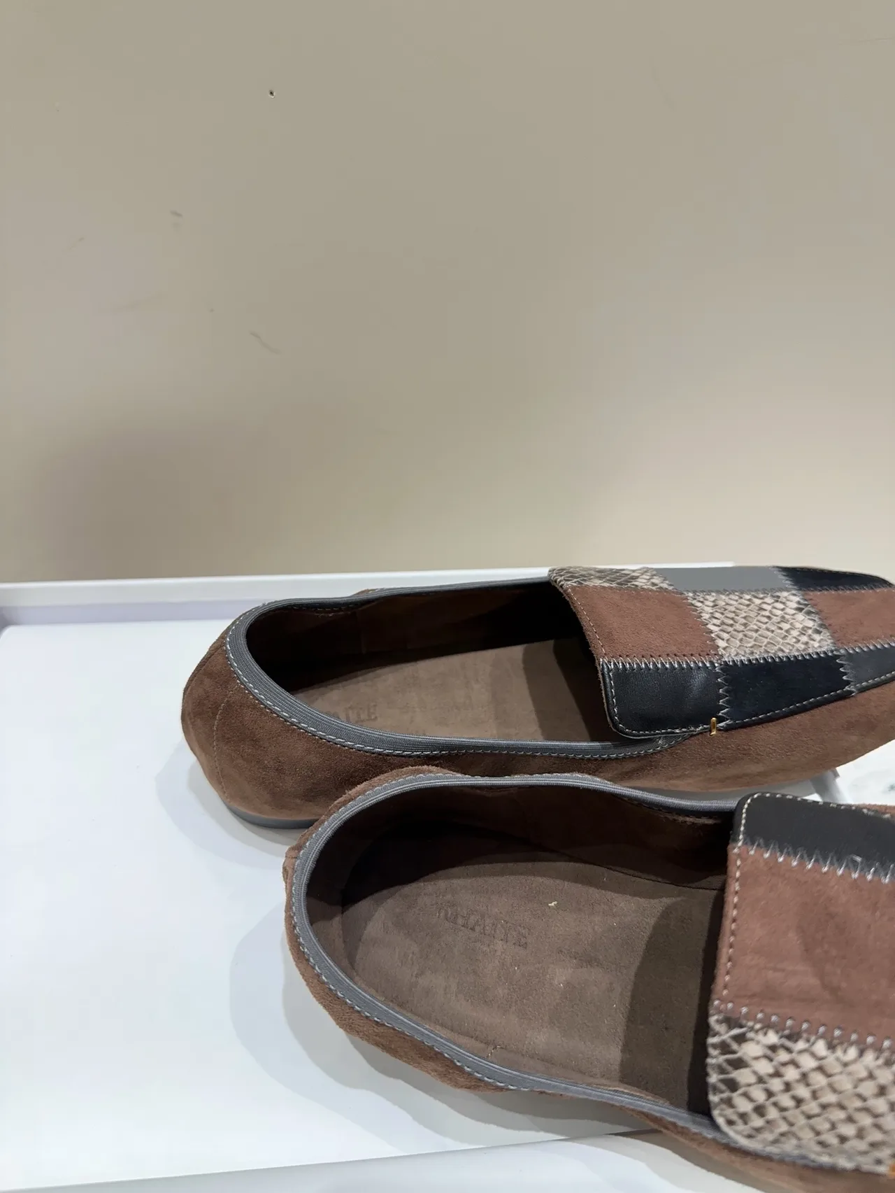 Khaite Sheepskin Round-Toe Loafers in Brown · view 8