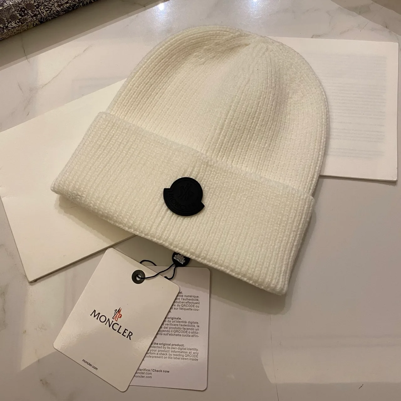 Moncler Beanie in Black & White & Grey & Beige & Brown & Yellow & Pink & Blue & Red & Burgundy & Orange · view 2