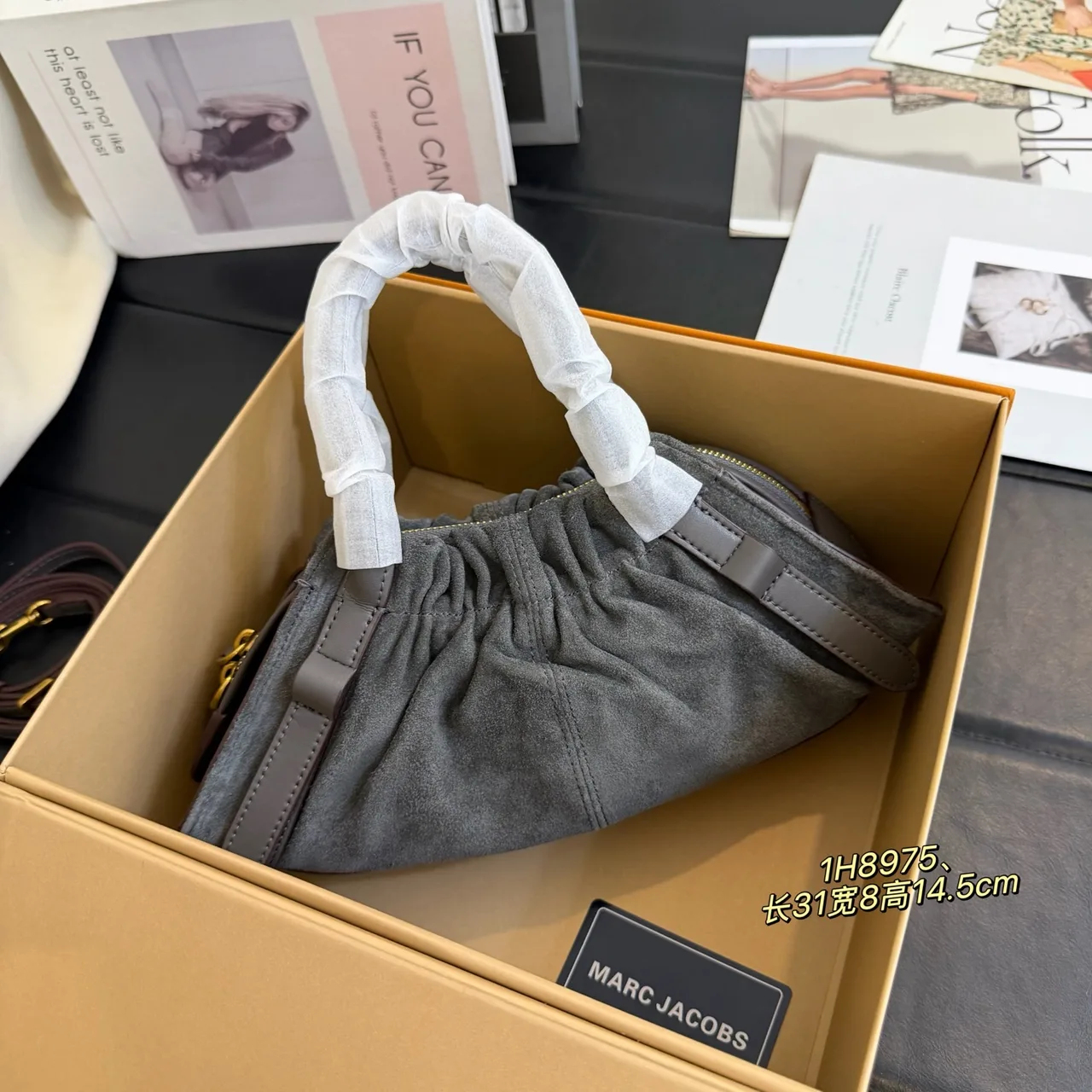 Marc Jacobs Cowhide Top-Handle Bag in Grey · view 3