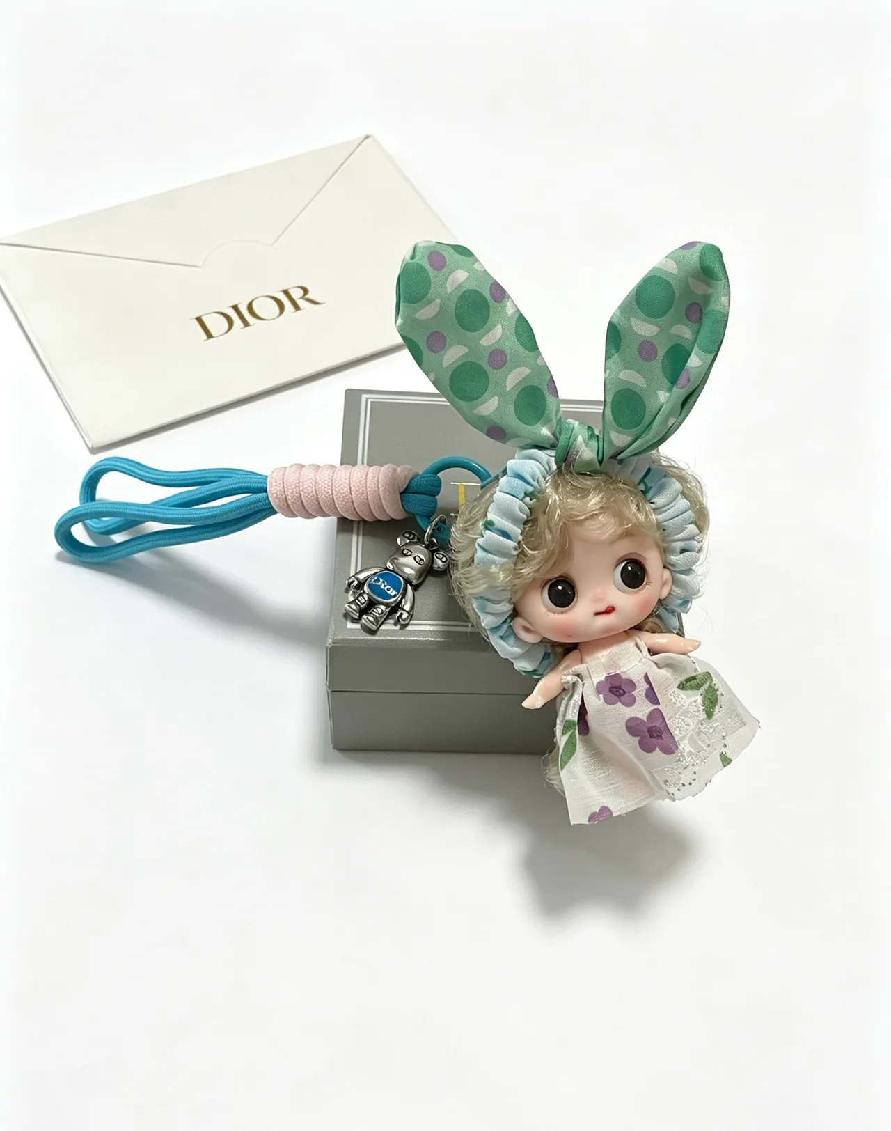 Dior Bunny Doll Bag Charm in Green · view 6