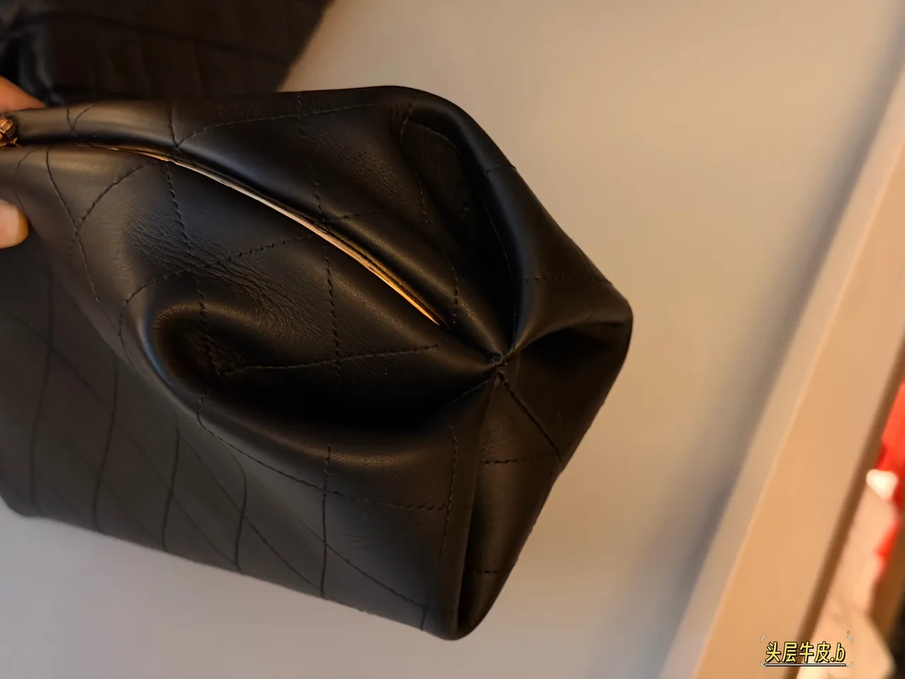 Chanel Quilted Glossy Frame Clutch in Black · view 8