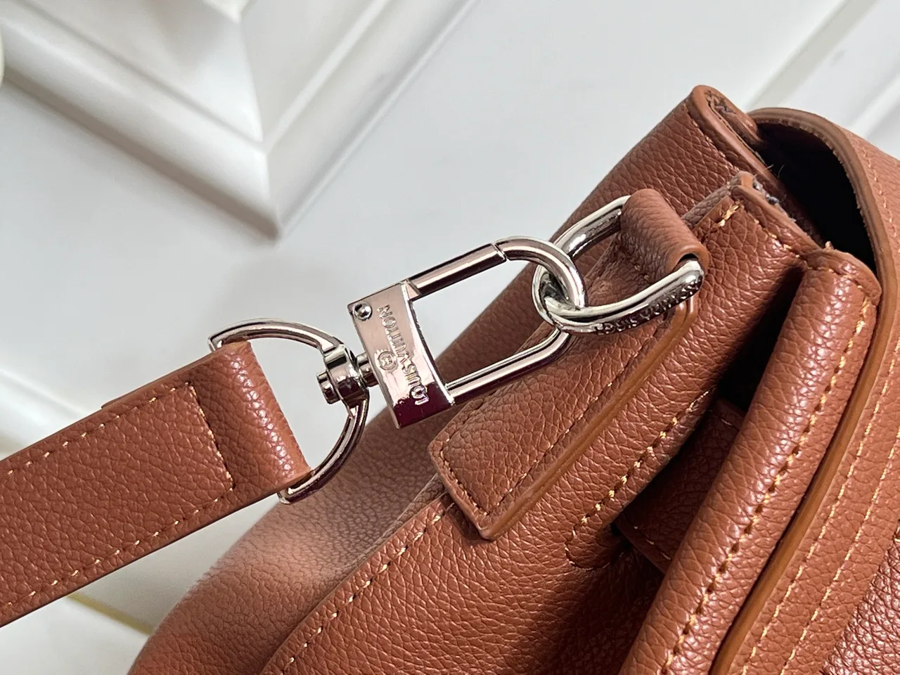 Louis Vuitton Cowhide Smooth Top-Handle Bag in Brown · view 6