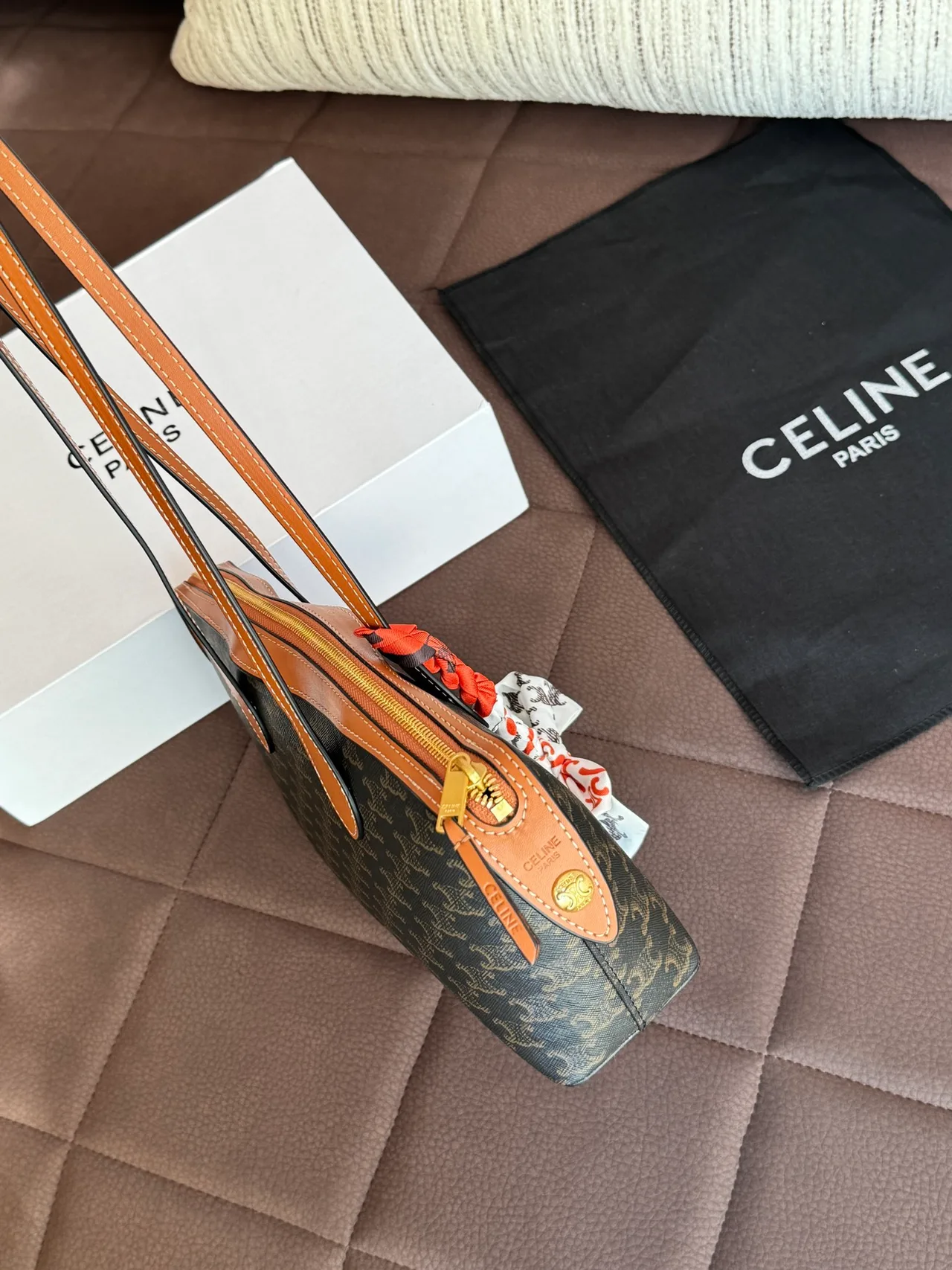 Celine Monogram Tote in Brown · view 3