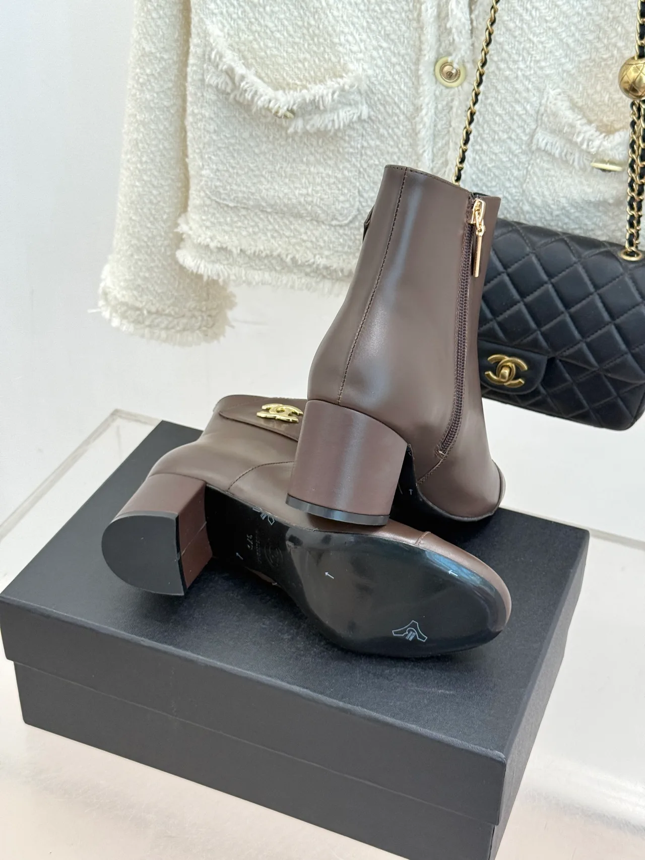 Chanel Ankle Boots in Grey · view 8