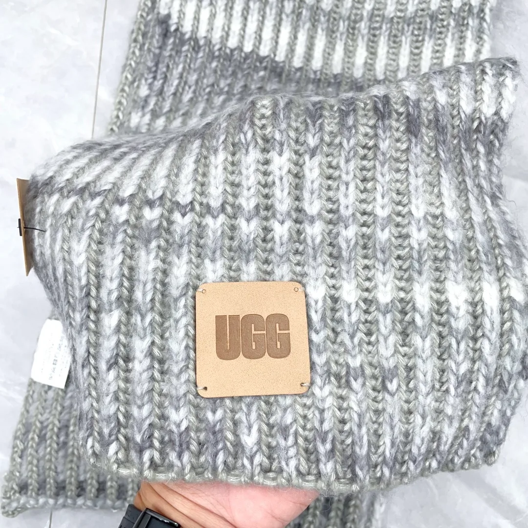 UGG Hat and Scarf Set in Grey / Blue / White / Pink / Burgundy · view 5