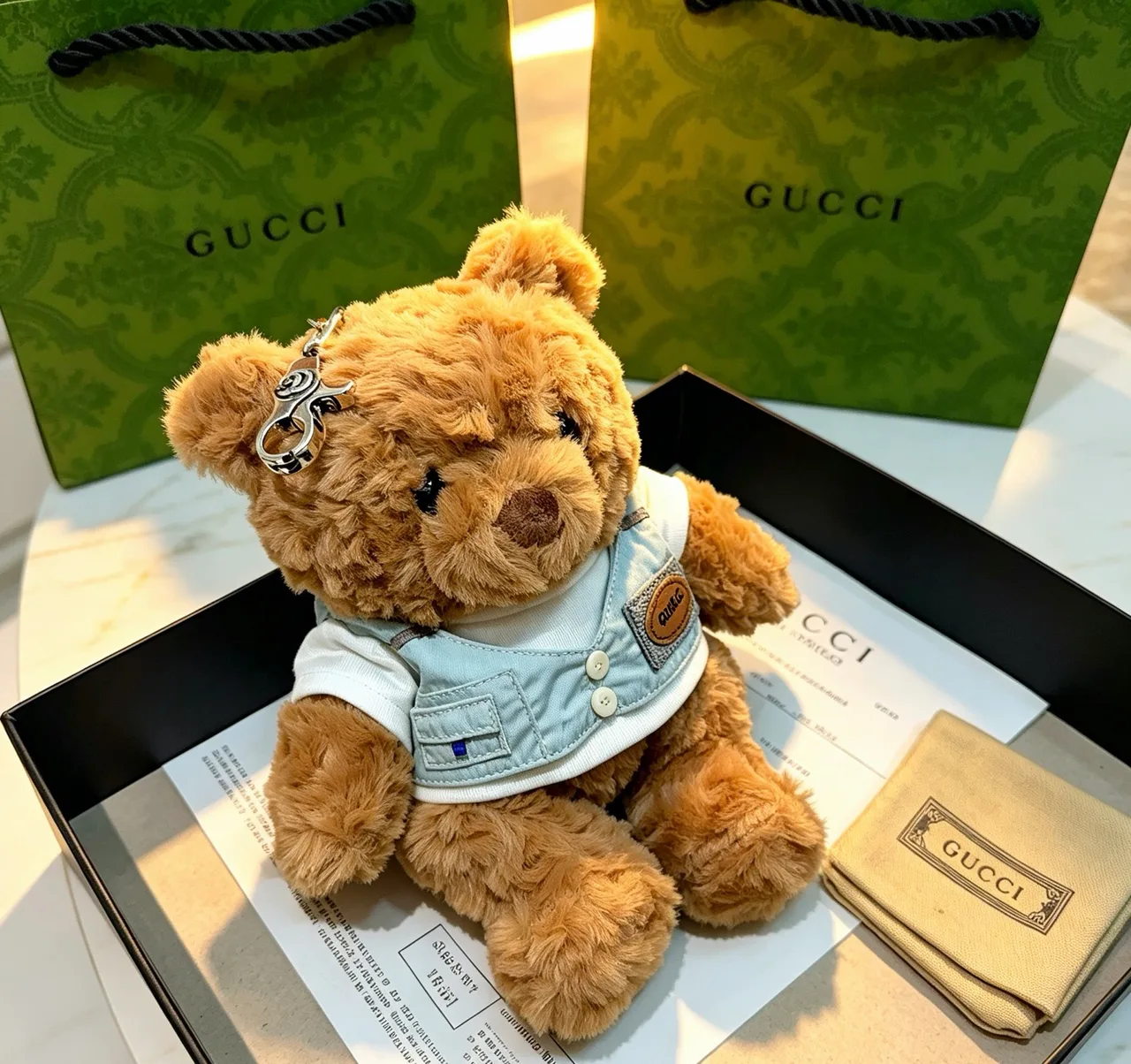 Gucci Teddy Bear Bag Charm in Brown · view 1
