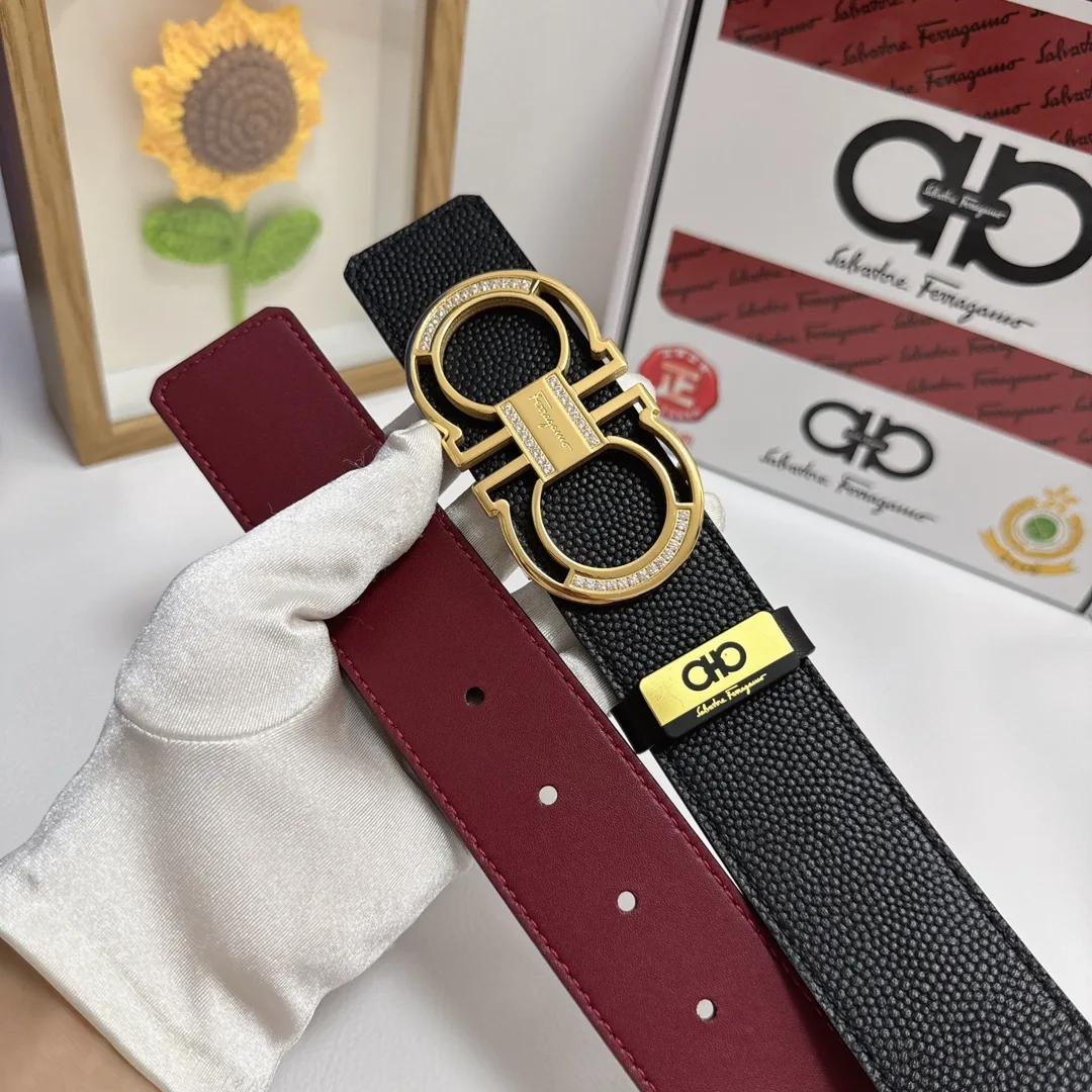 Ferragamo Cowhide Belt in Black · view 8