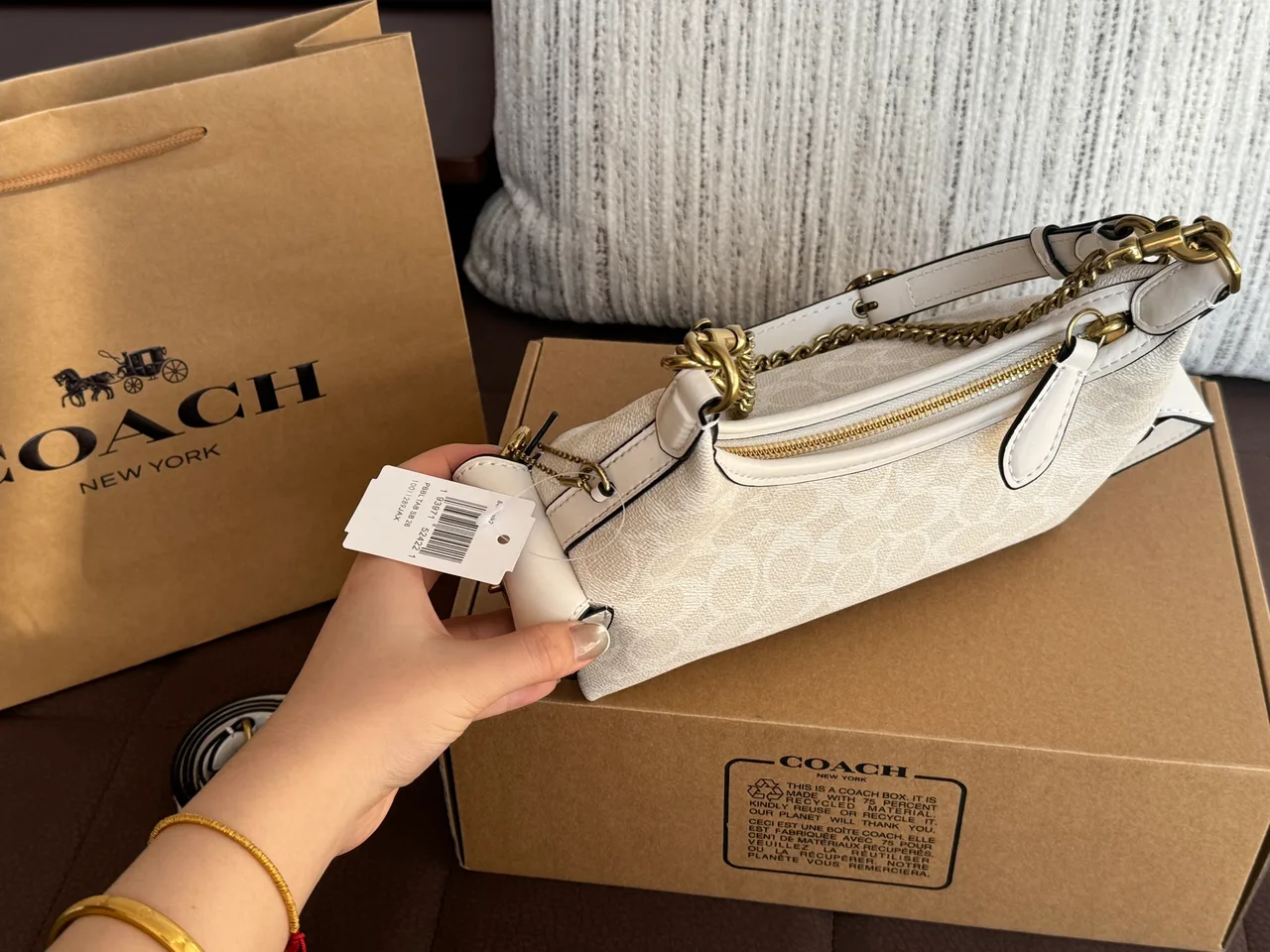 Coach Hobo Bag in White · view 5