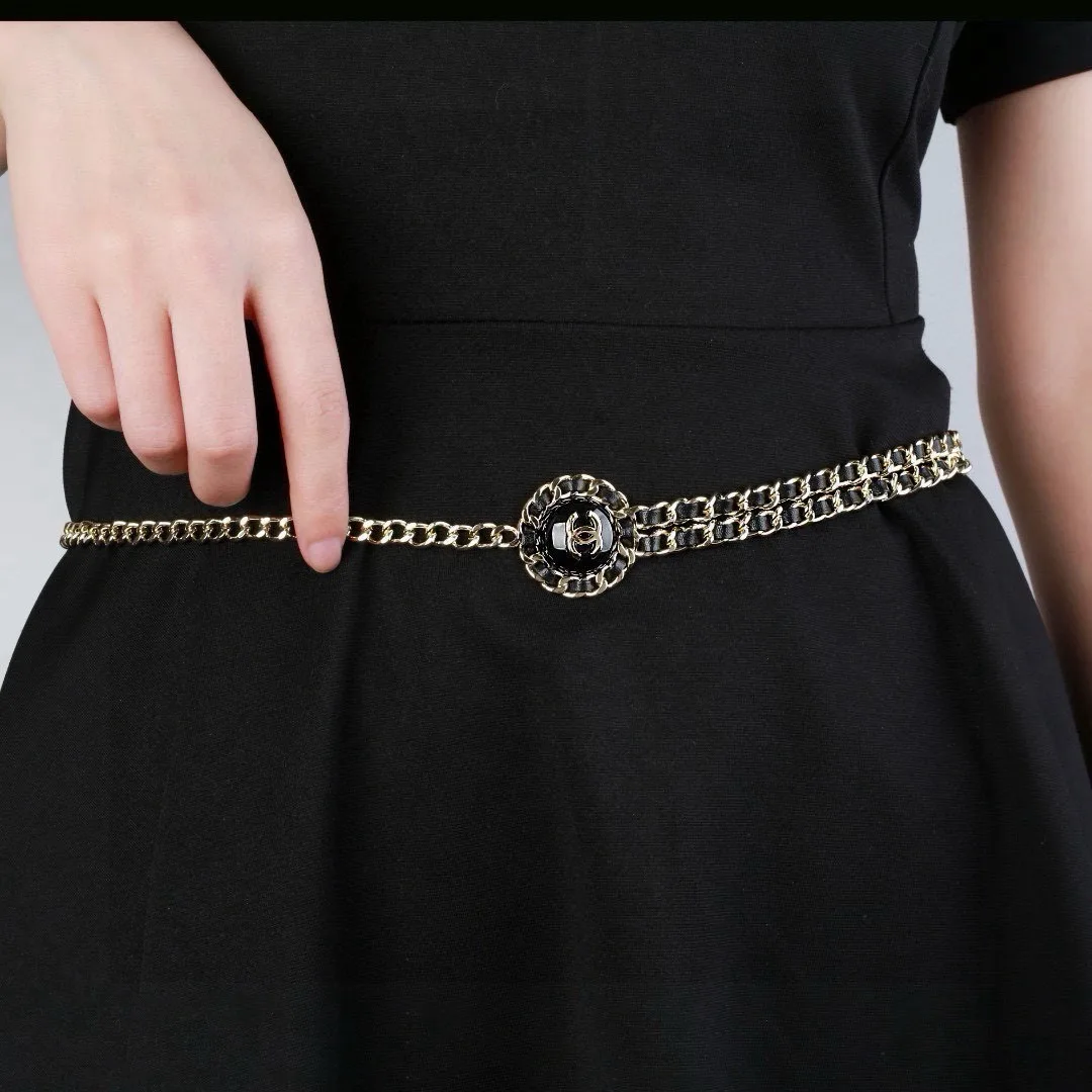 Chanel Lambskin Chain Belt in Gold · view 2