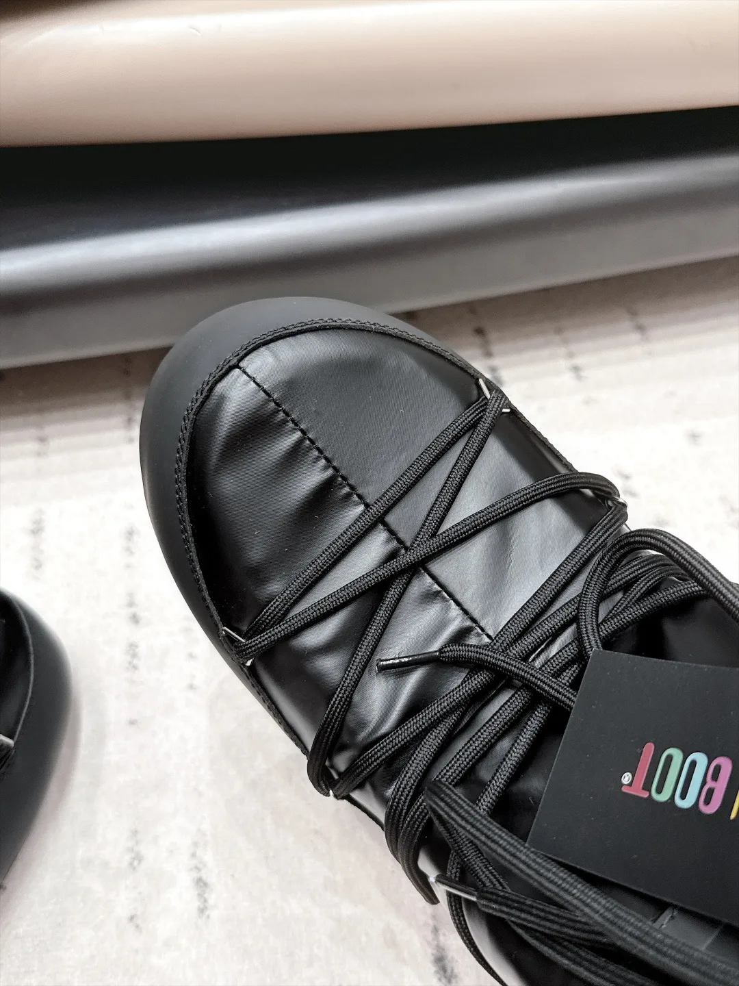 Moon Boot Lace-Up Snow Boots in Black · view 6