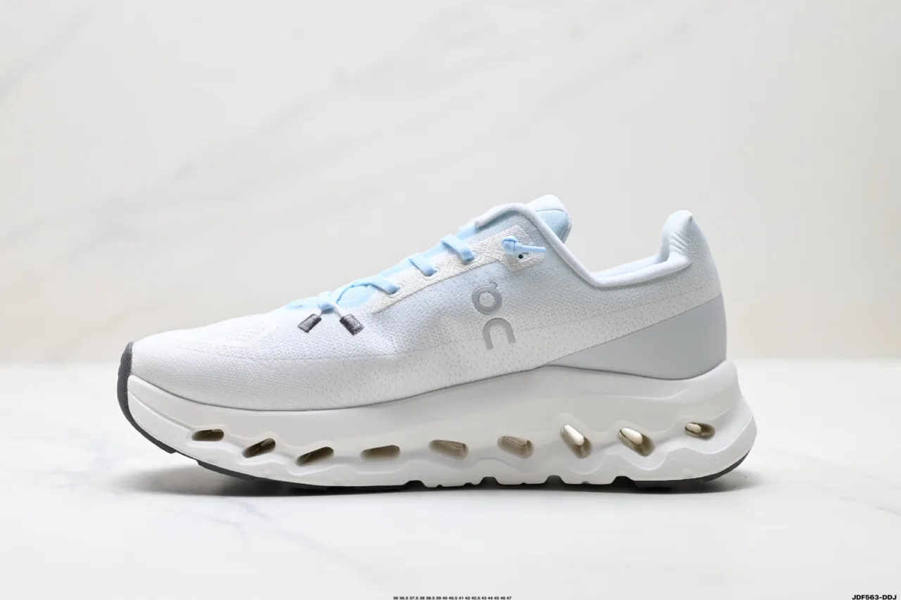 On Mesh-Upper Low-Top Sneakers in White · view 2