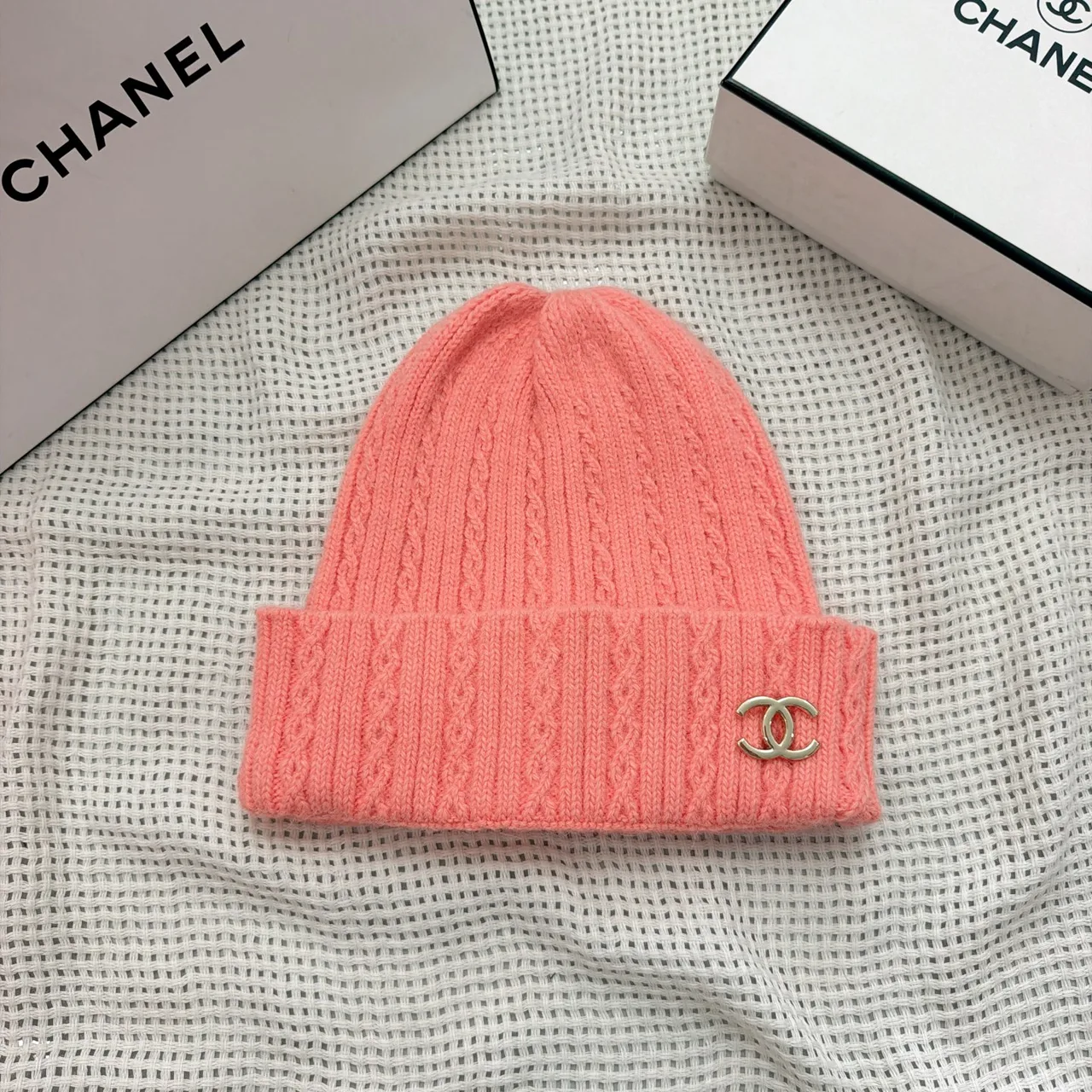 Chanel Beanie in Orange & Blue & White & Yellow & Grey & Pink · view 7
