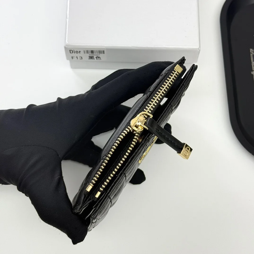 Dior Lambskin Bifold Wallet in Black · view 6
