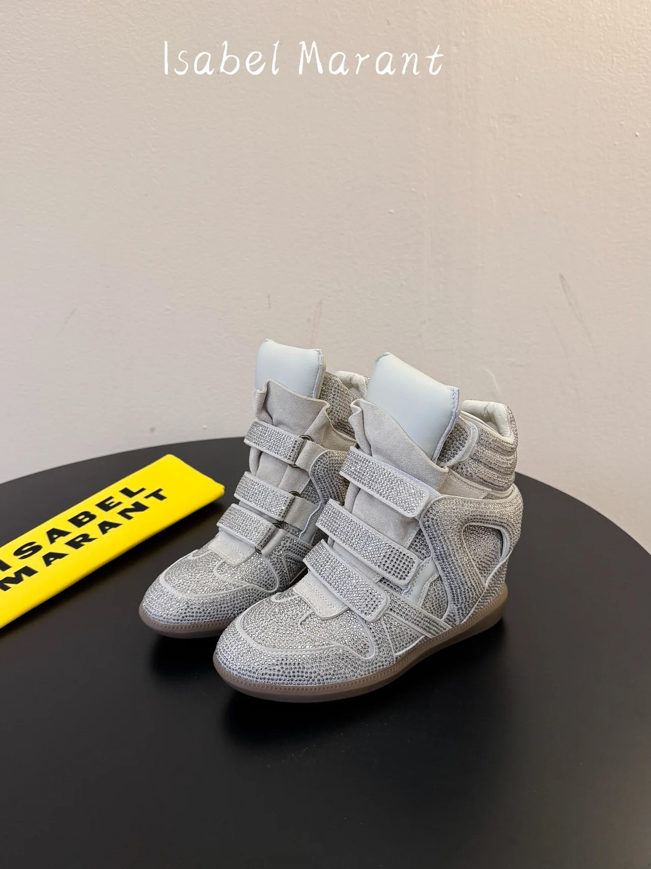 Isabel Marant Strap High-Top Sneakers in Grey · view 5