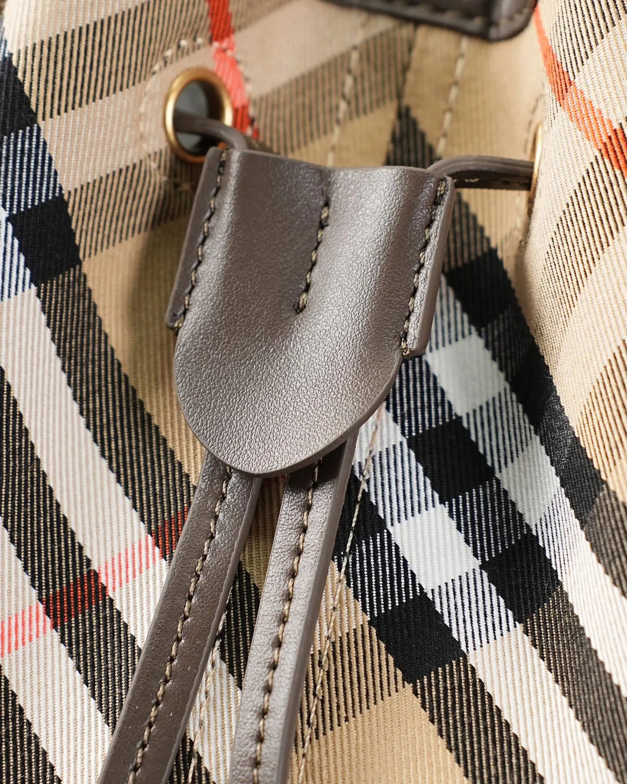 Burberry Check Bucket Bag in Beige · view 5