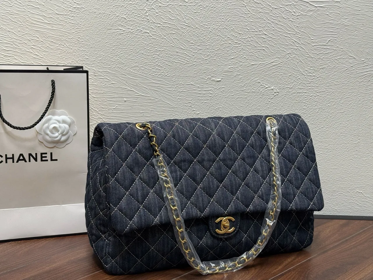 Chanel Denim Denim Flap Shoulder Bag in Blue · view 2