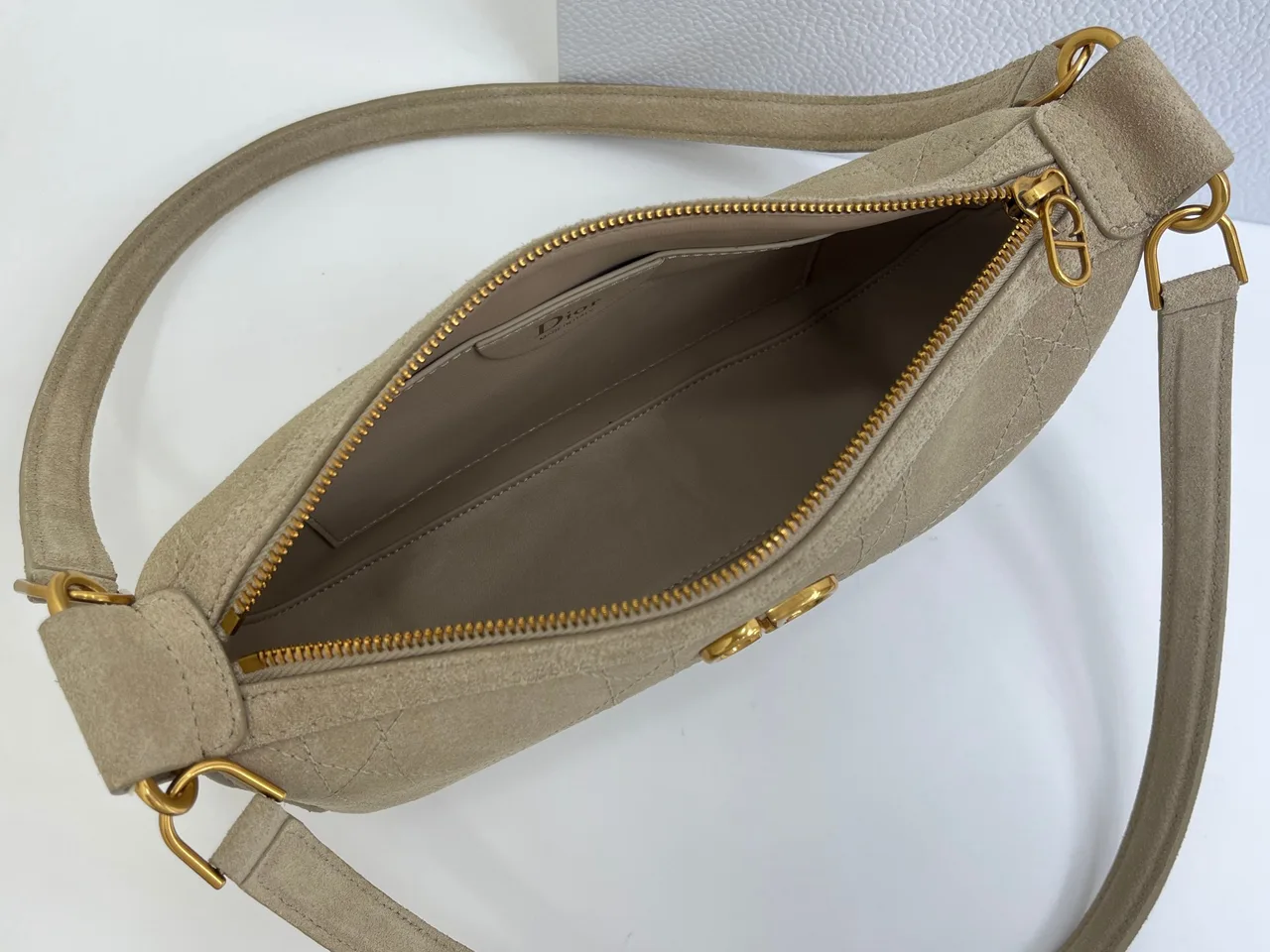 Dior Quilted Handbag in Beige · view 7