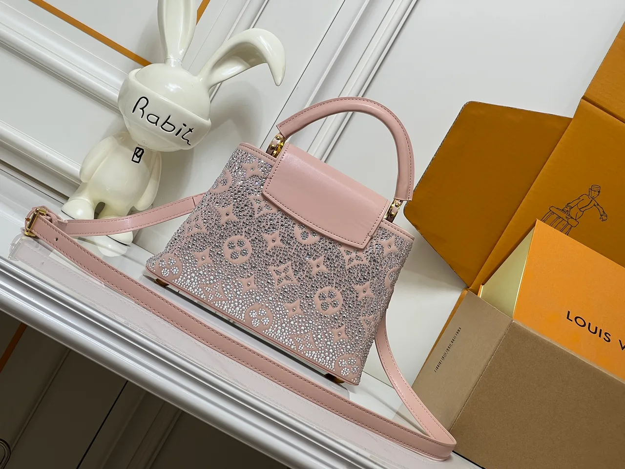 Louis Vuitton Cowhide Quilted Top-Handle Bag in Pink · view 4