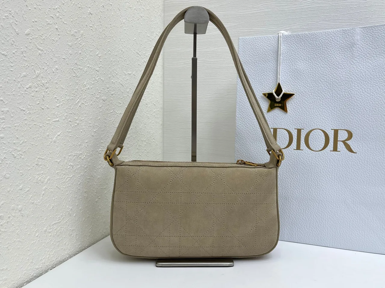 Dior Quilted Handbag in Beige · view 2