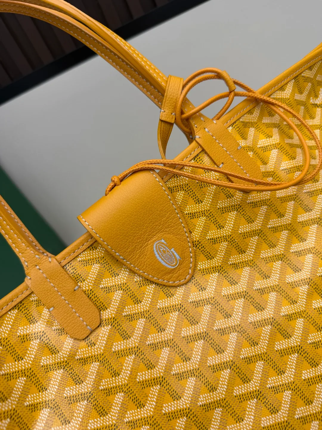 Goyard Canvas Smooth Saint Louis Tote in Yellow · view 3