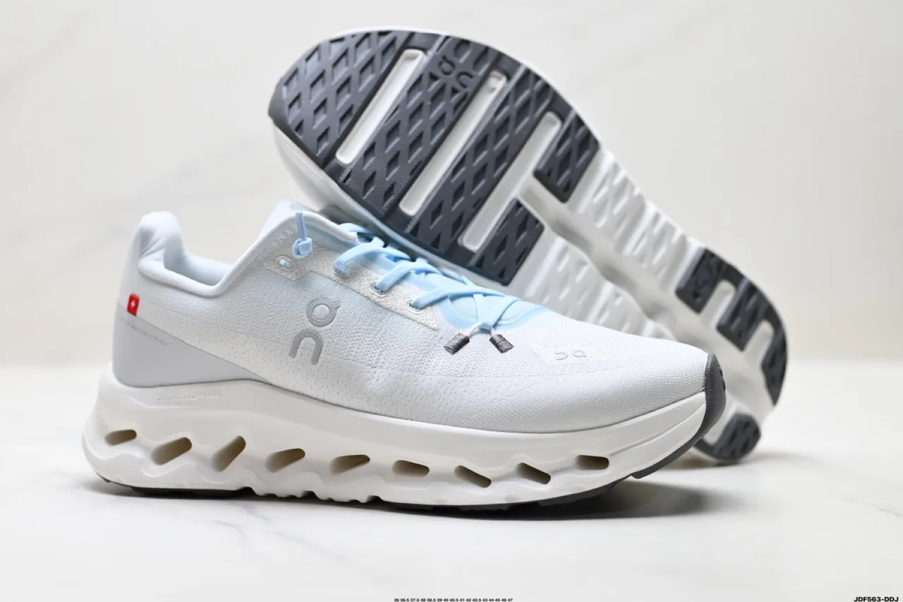 On Mesh-Upper Low-Top Sneakers in White · view 8