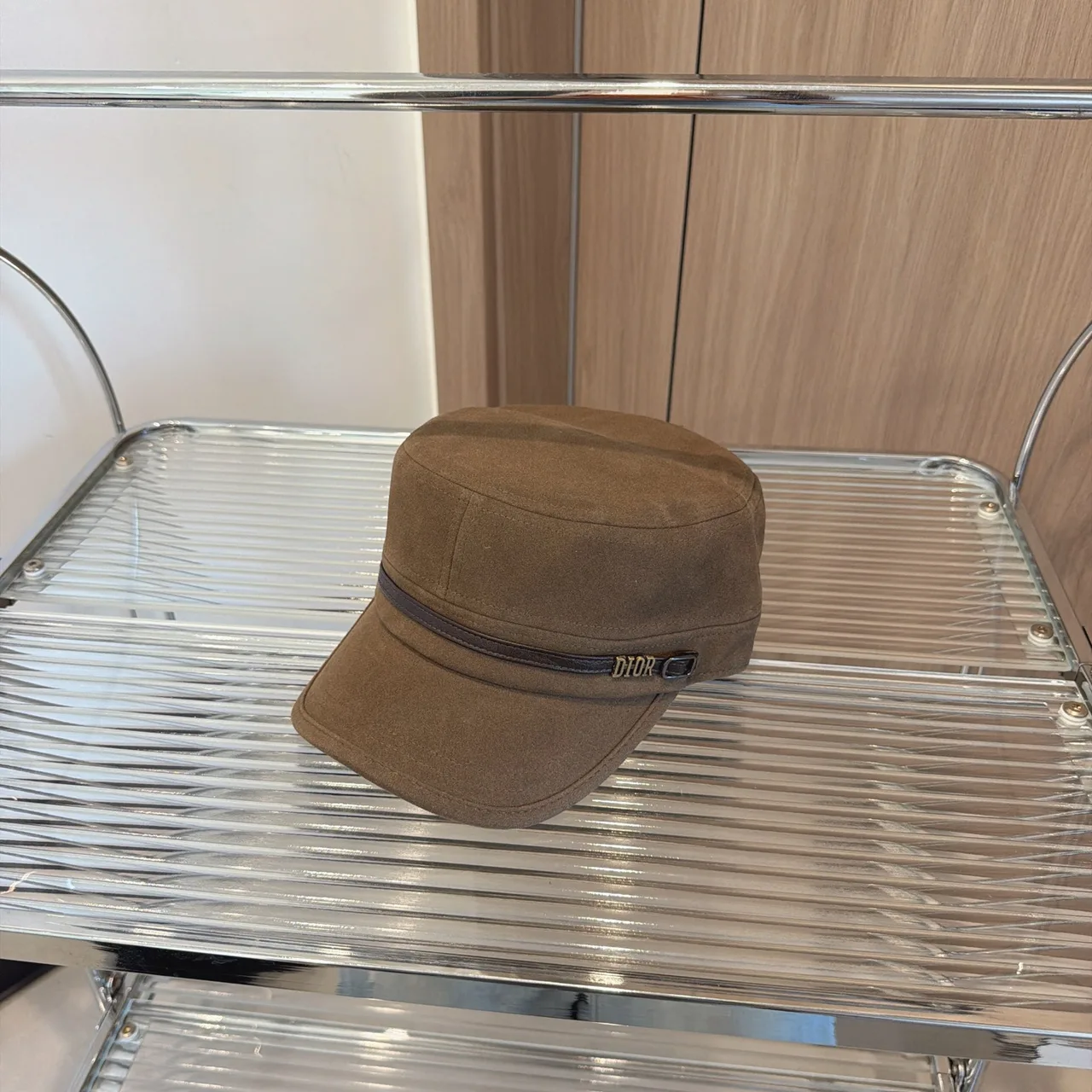 Dior Flat-Top Cap in Brown & Black & Tan & Beige · view 4