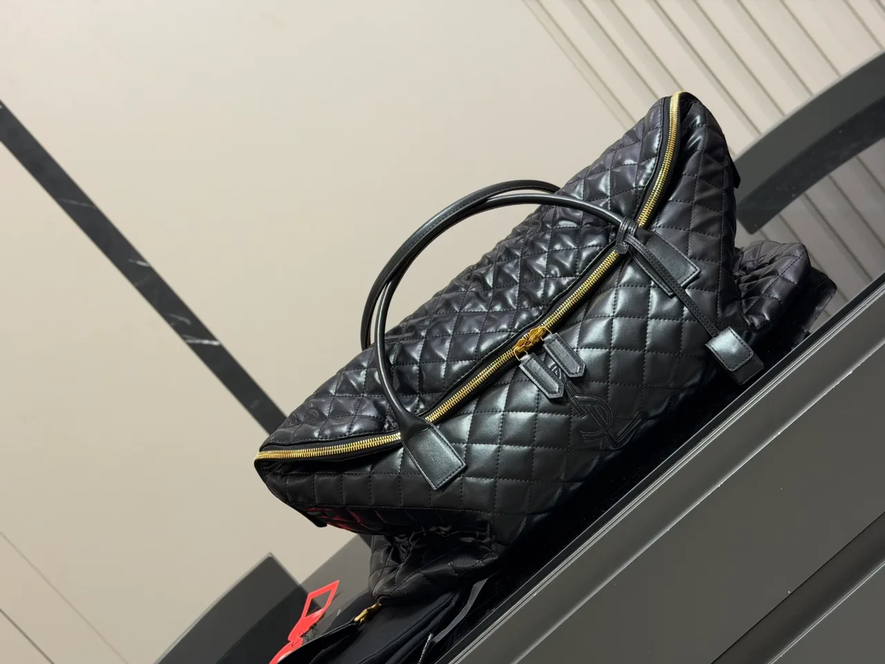Saint Laurent Leather ES Giant Travel Bag in Black · view 1