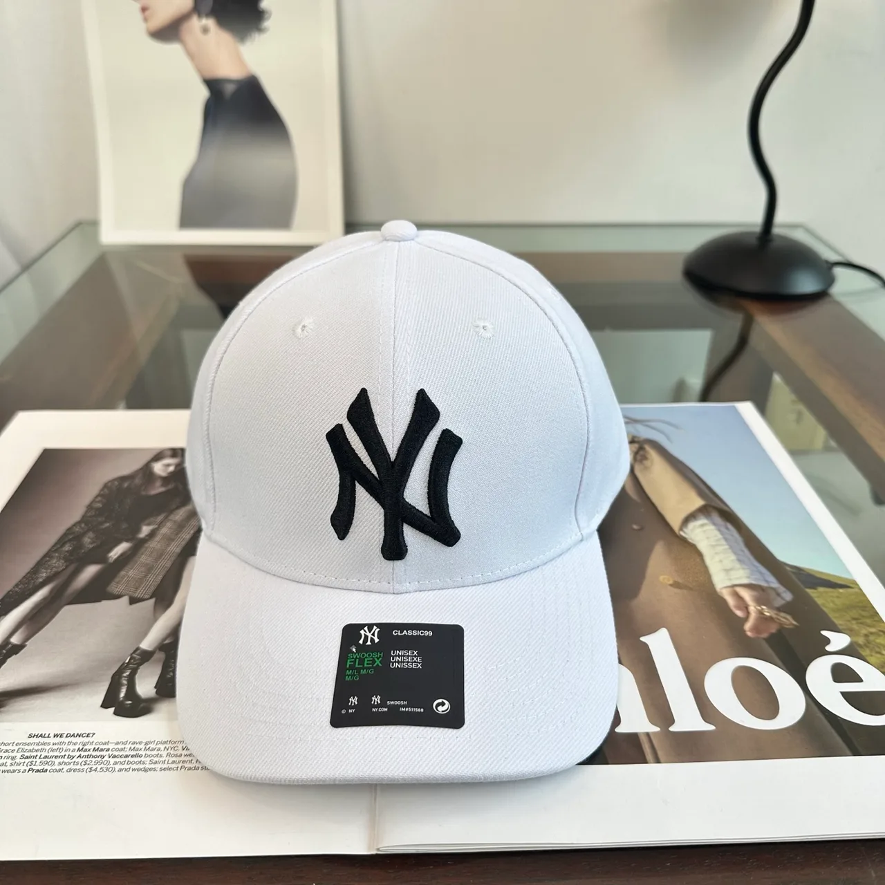 NY Letter Baseball Cap in Black & Grey & White & Brown & Green · view 3