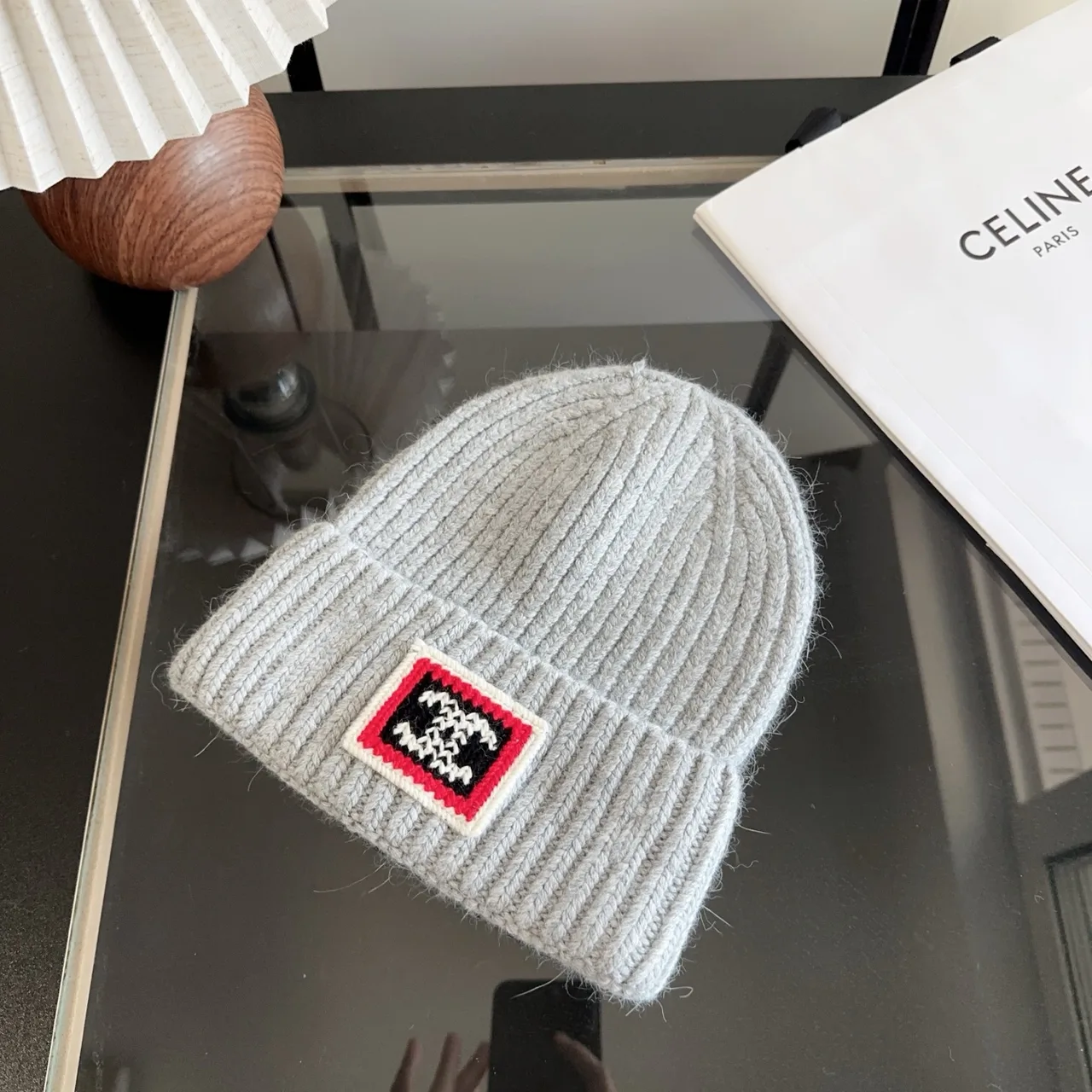 Celine Beanie in Grey · view 2