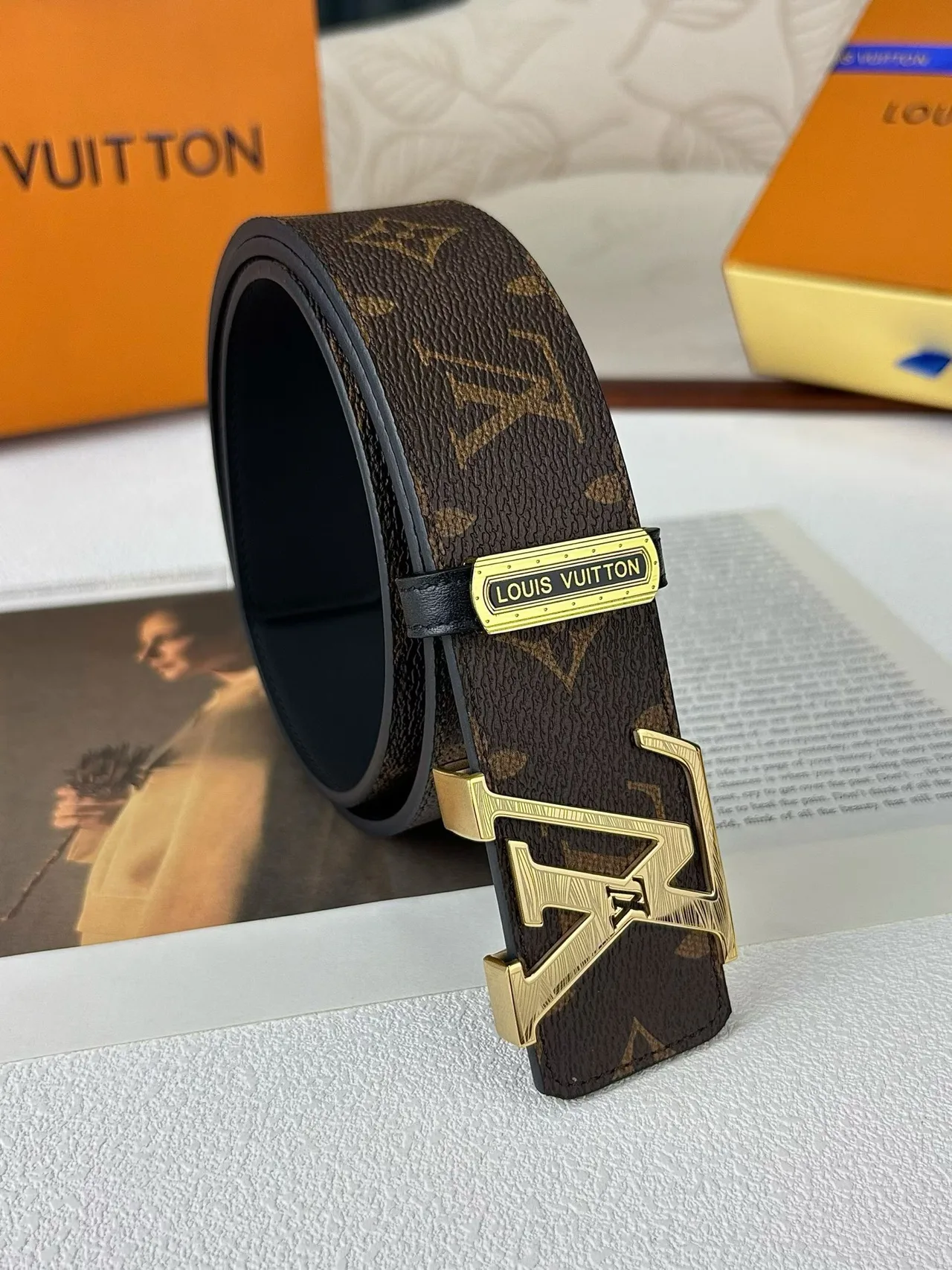 Louis Vuitton Reversible Monogram Belt in Brown · view 3