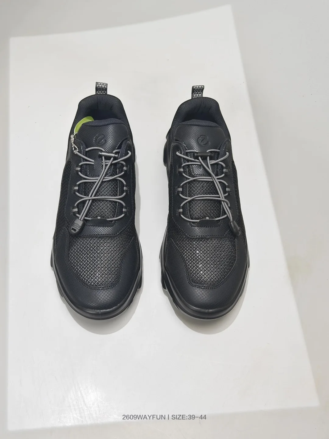 Chunky Lace-Up Sneakers in Black · view 4