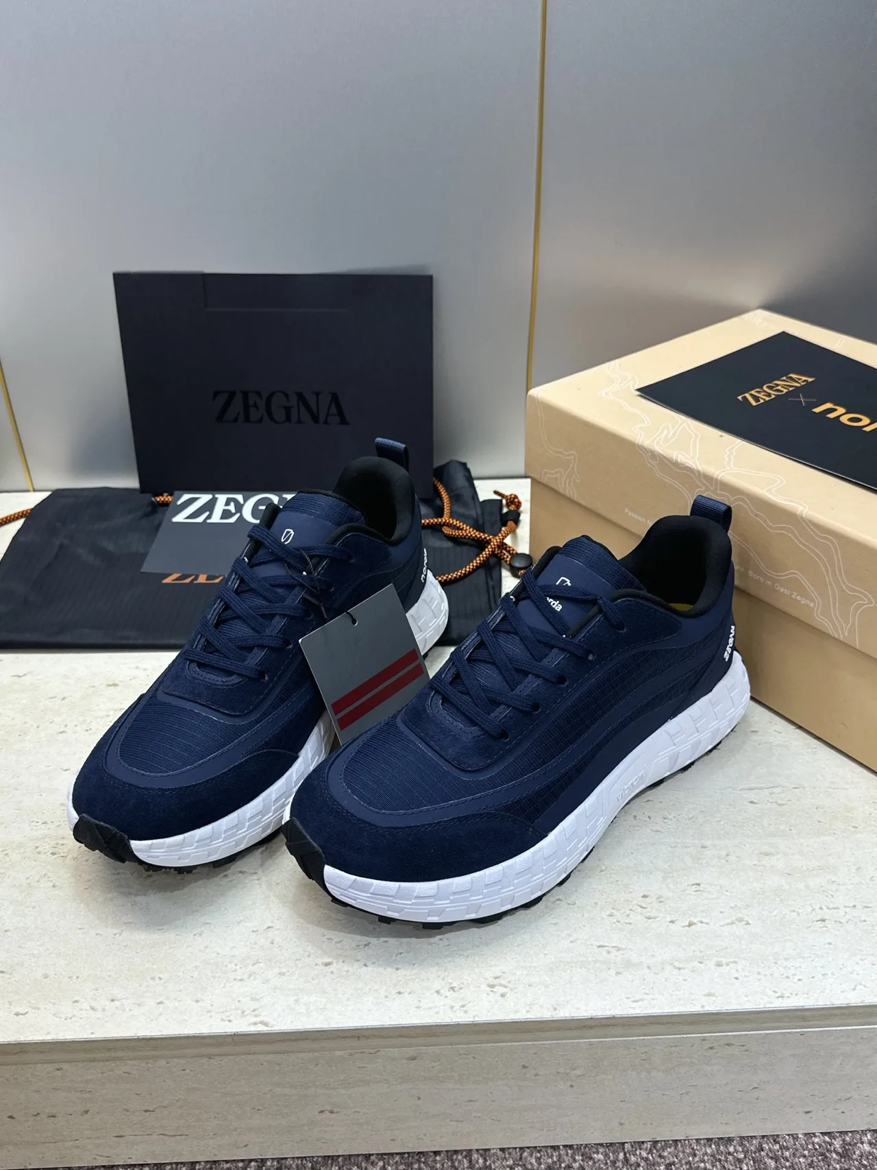 Zegna Sneakers in Blue · view 3