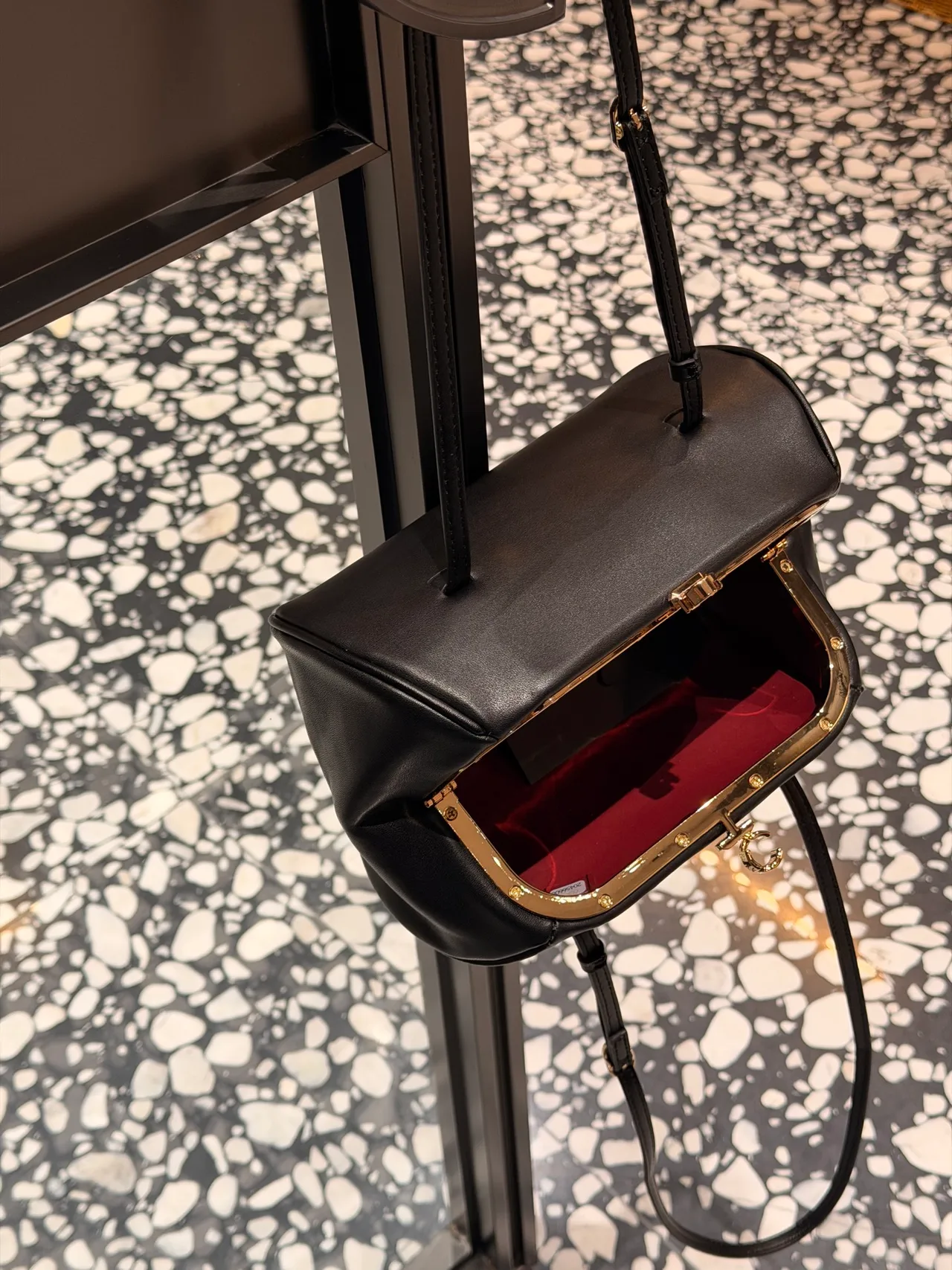 Chanel Cylindrical Frame Bag in Black · view 7