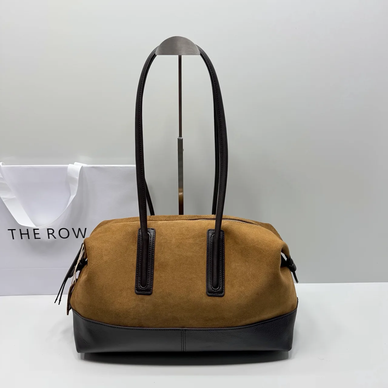 The Row Cowhide Suede Suede-Look Shoulder Bag in Brown · view 1