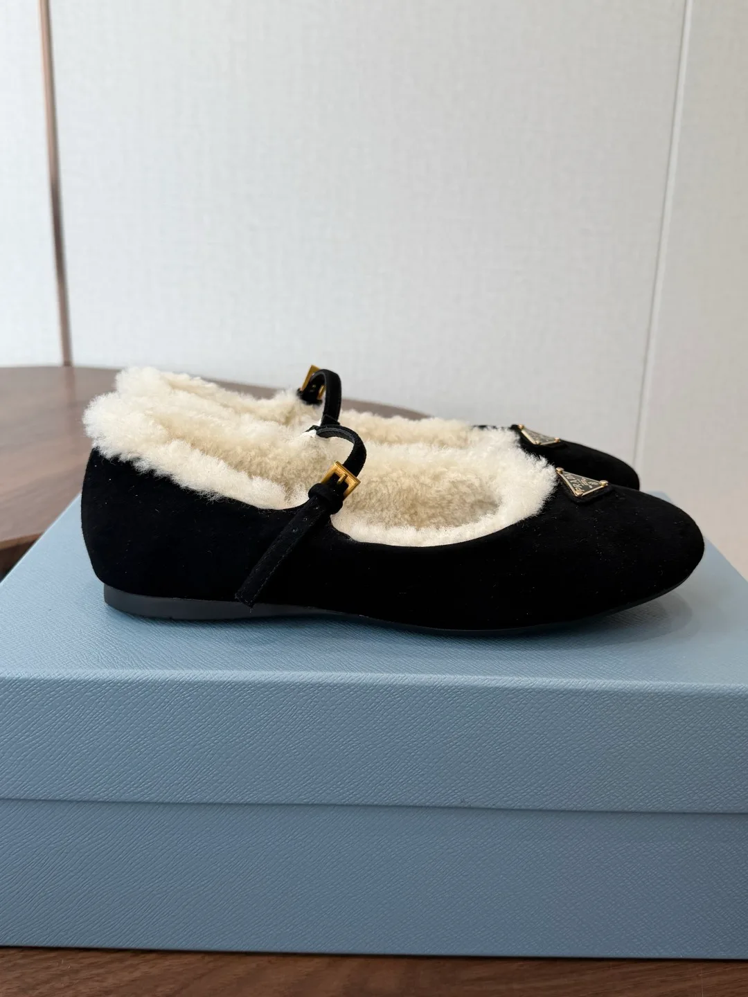 Prada Buckle Mary Jane Shoes in Black · view 4
