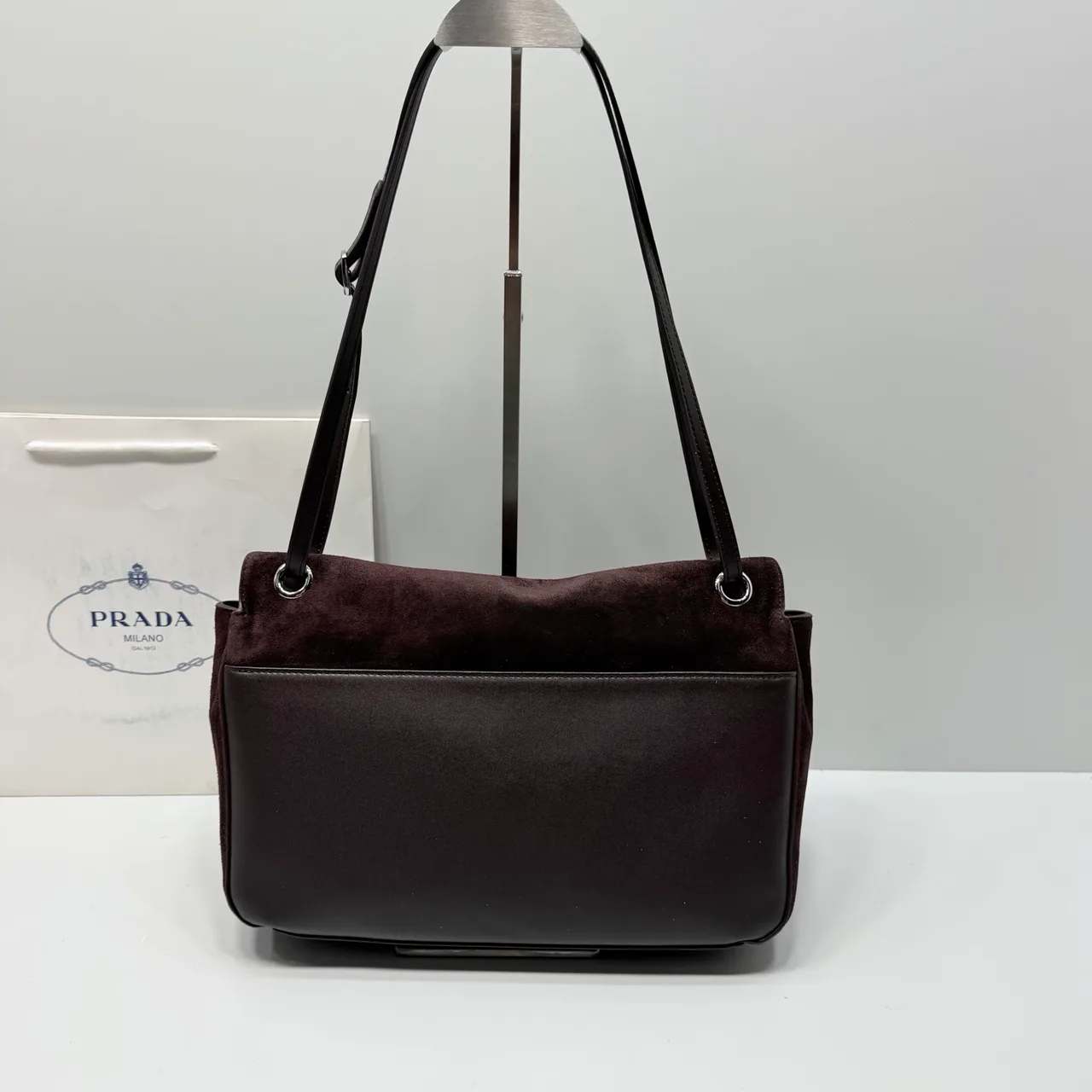 Prada Flap Shoulder Bag in Brown · view 6